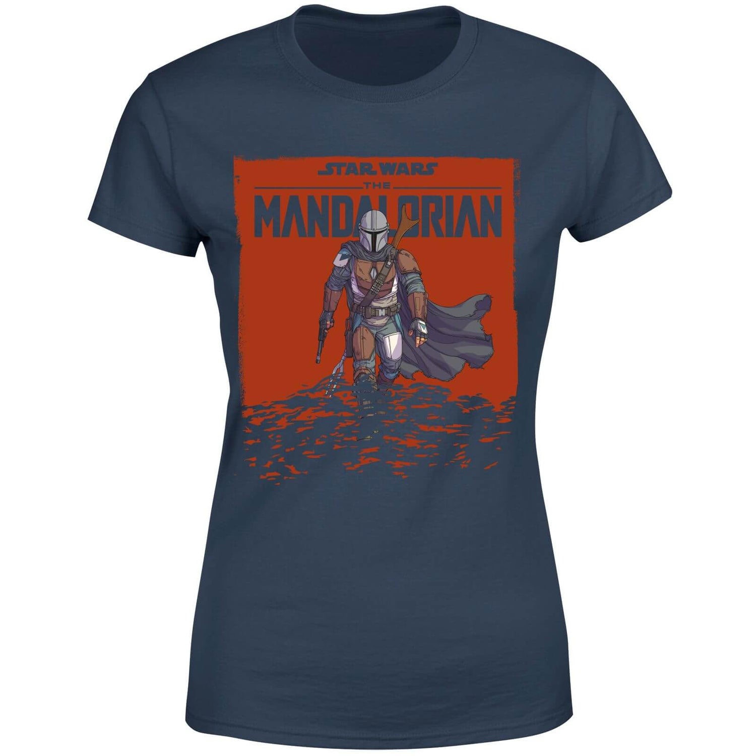 Star Wars The Mandalorian Storm Women's T-Shirt - Navy