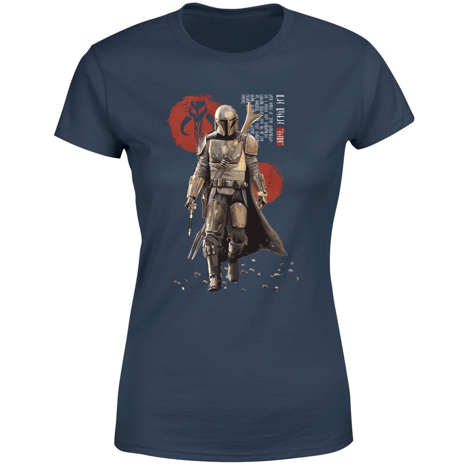Star Wars The Mandalorian Mando'a Script Women's T-Shirt - Navy
