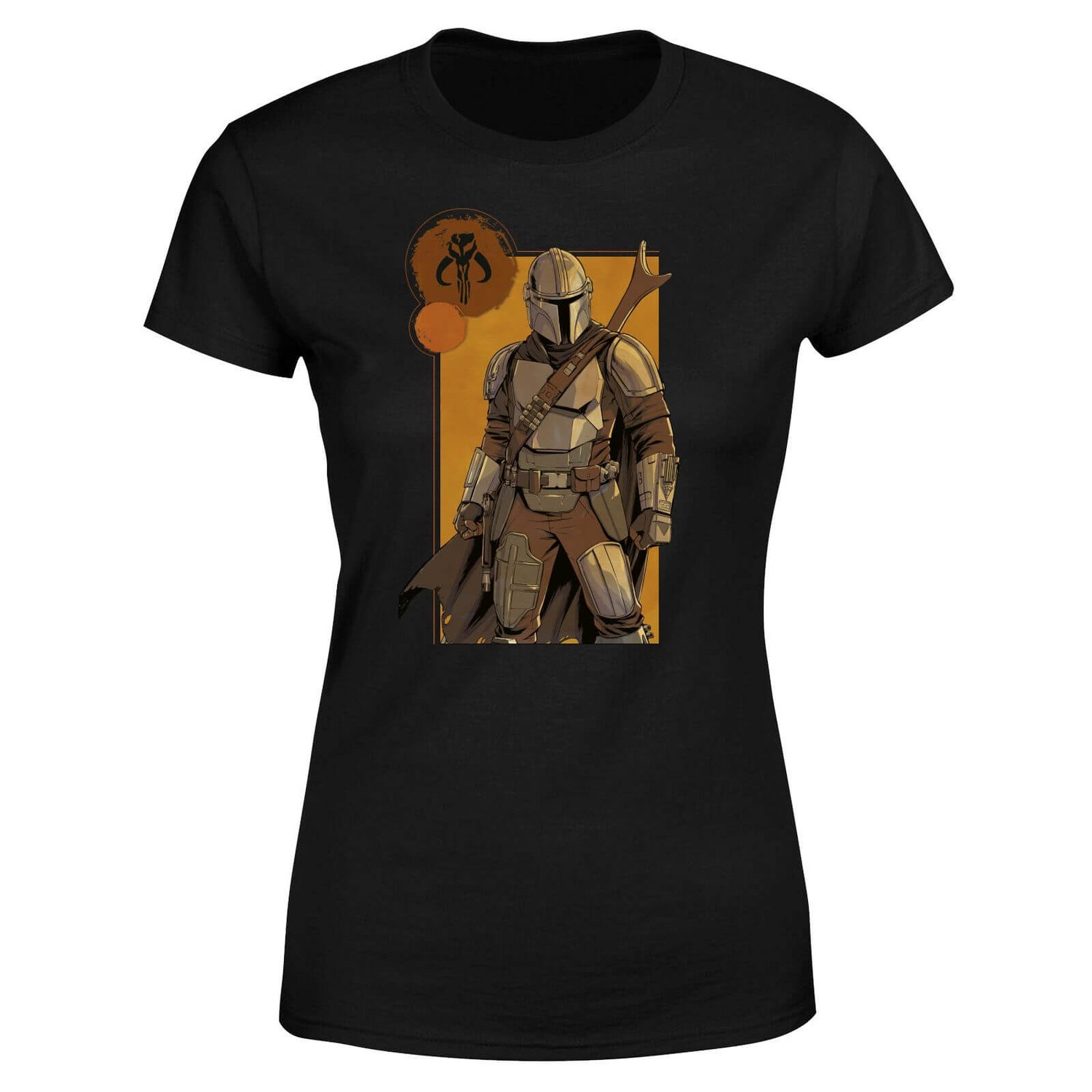 Star Wars The Mandalorian Composition Women's T-Shirt - Black