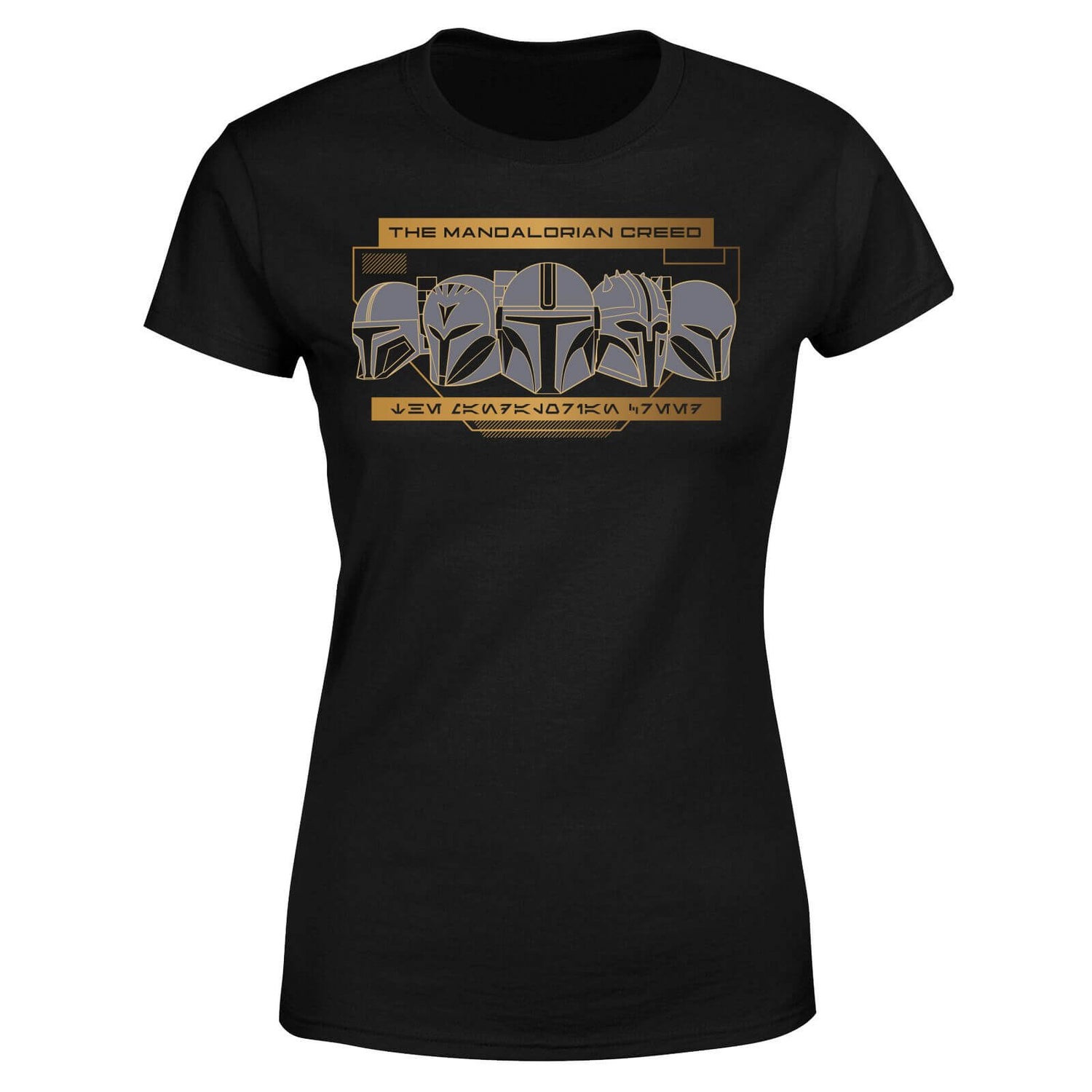 Star Wars The Mandalorian Creed Women's T-Shirt - Black