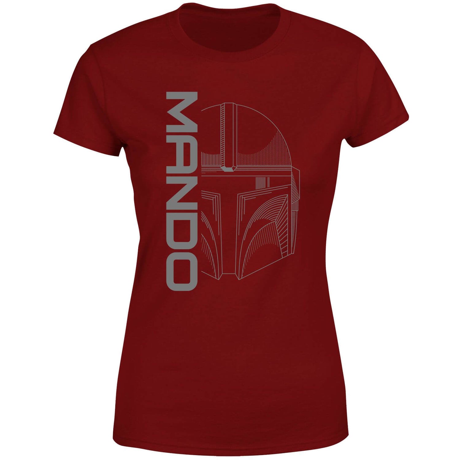 Star Wars The Mandalorian Mando Women's T-Shirt - Burgundy