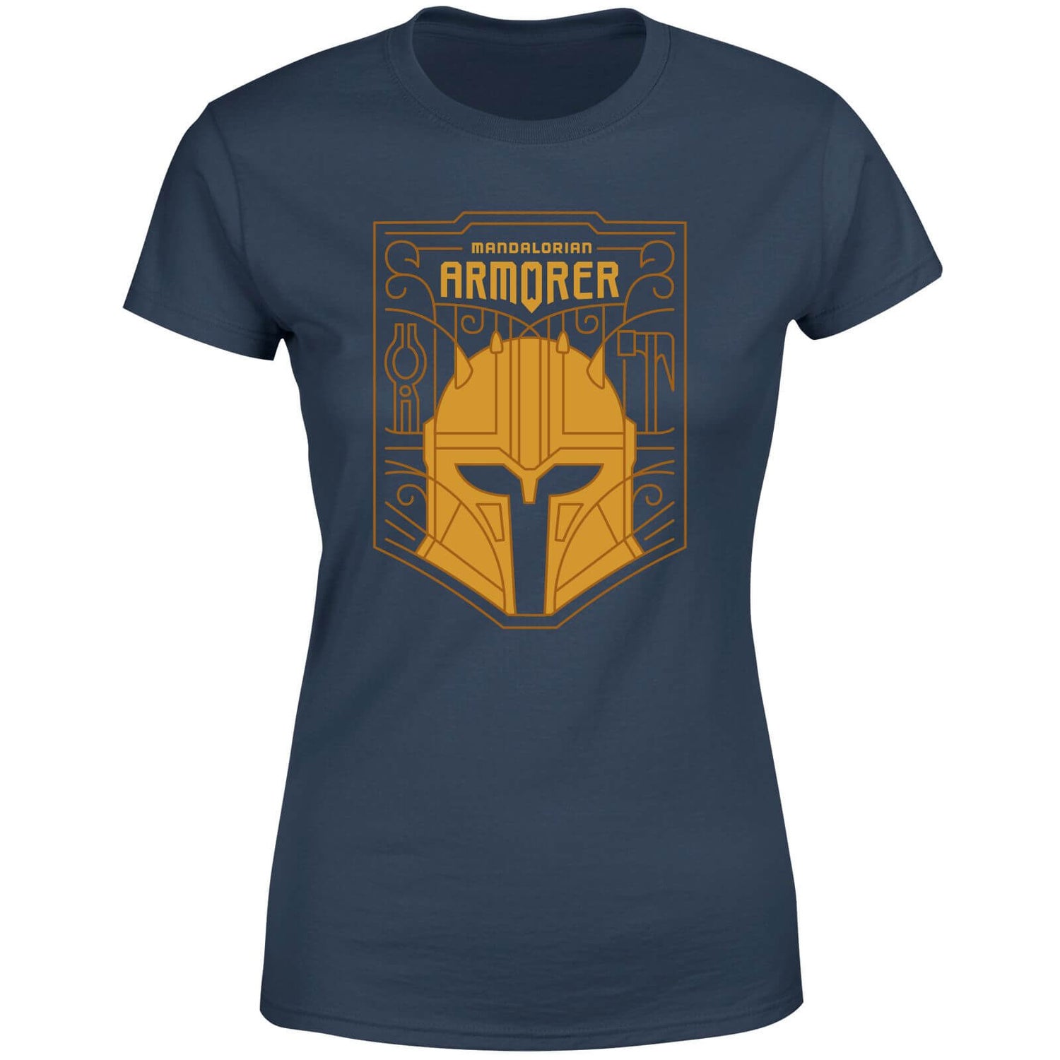 Star Wars The Mandalorian The Armorer Badge Women's T-Shirt - Navy