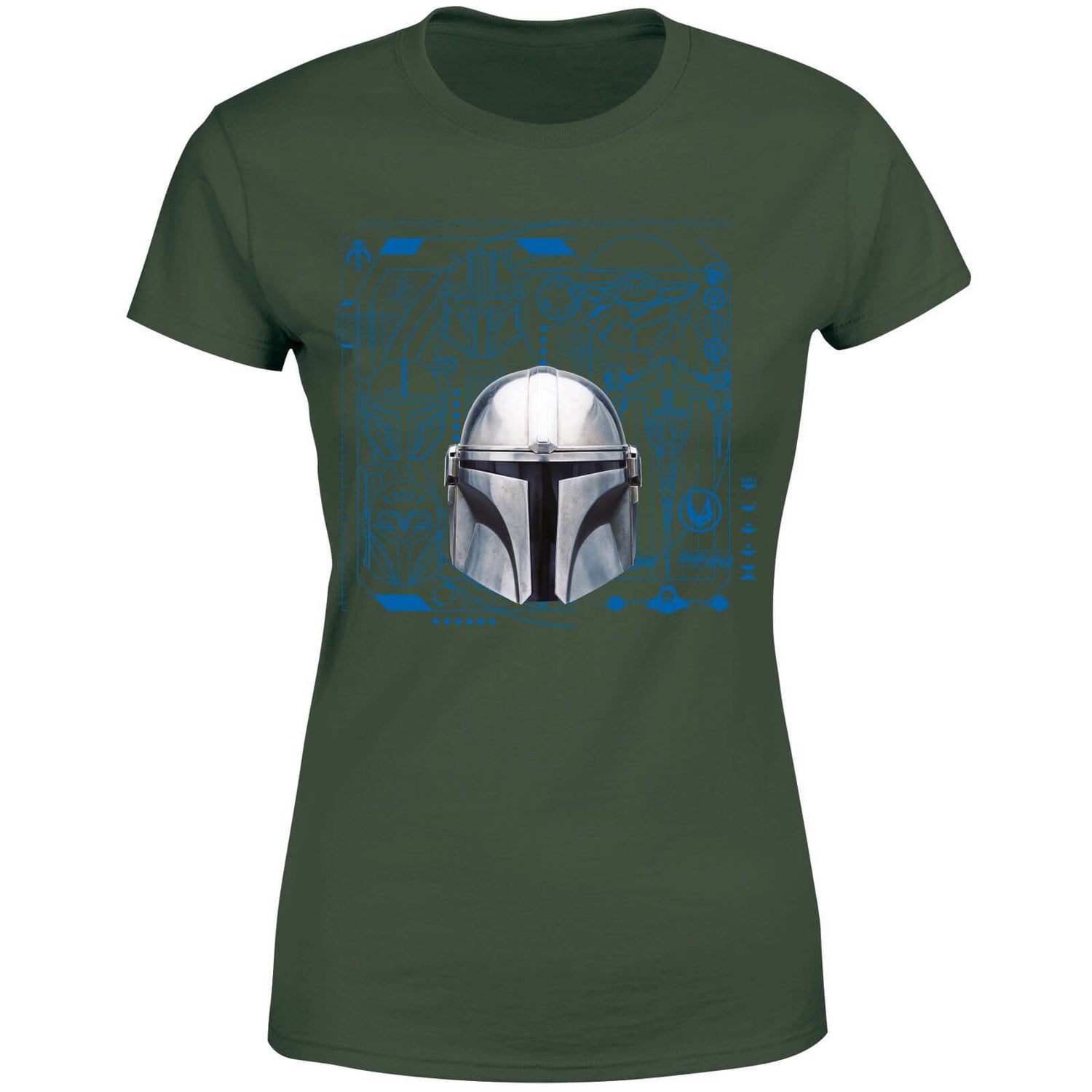 Star Wars The Mandalorian Schematics Women's T-Shirt - Green