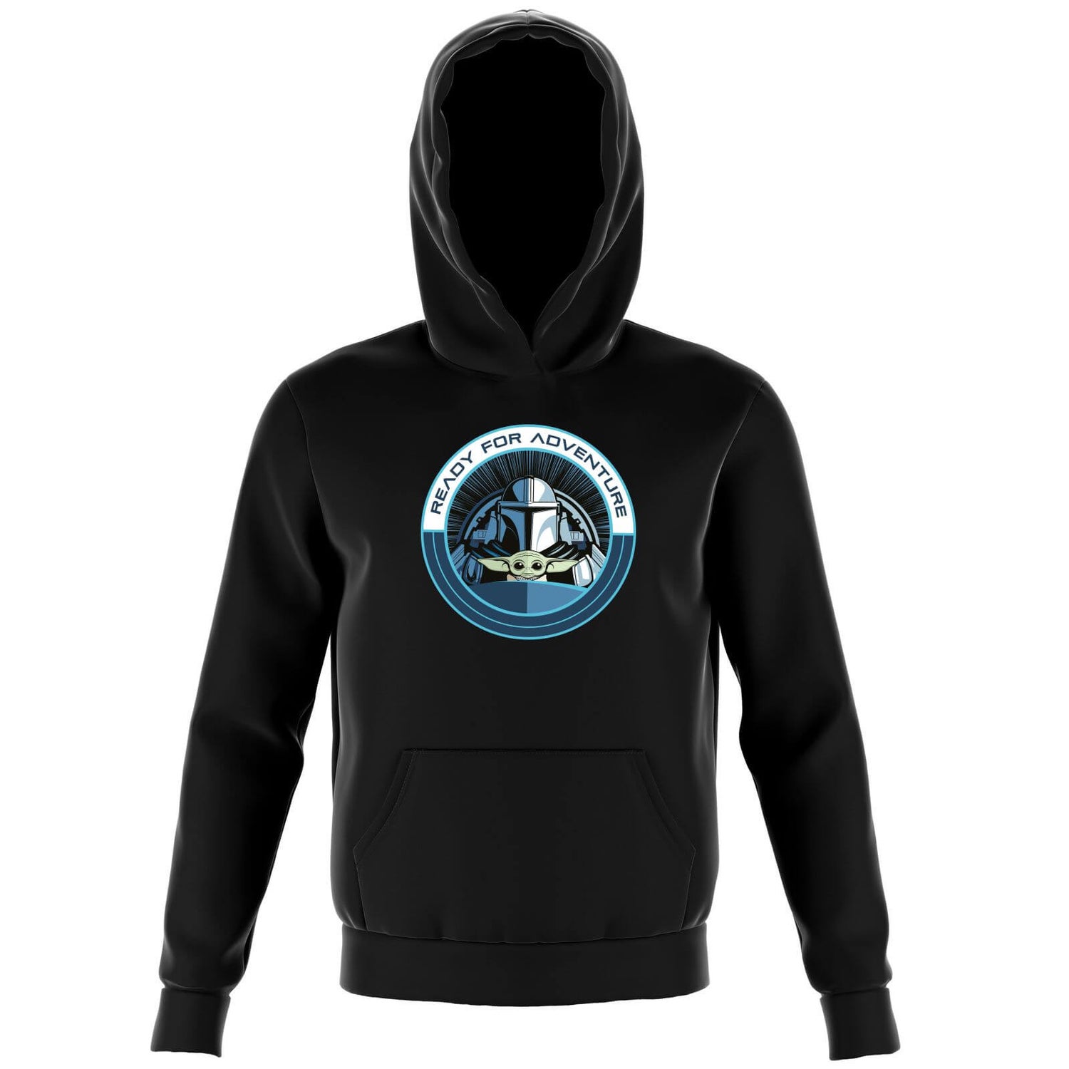 Star Wars The Mandalorian Ready For Adventure Kids' Hoodie - Black 