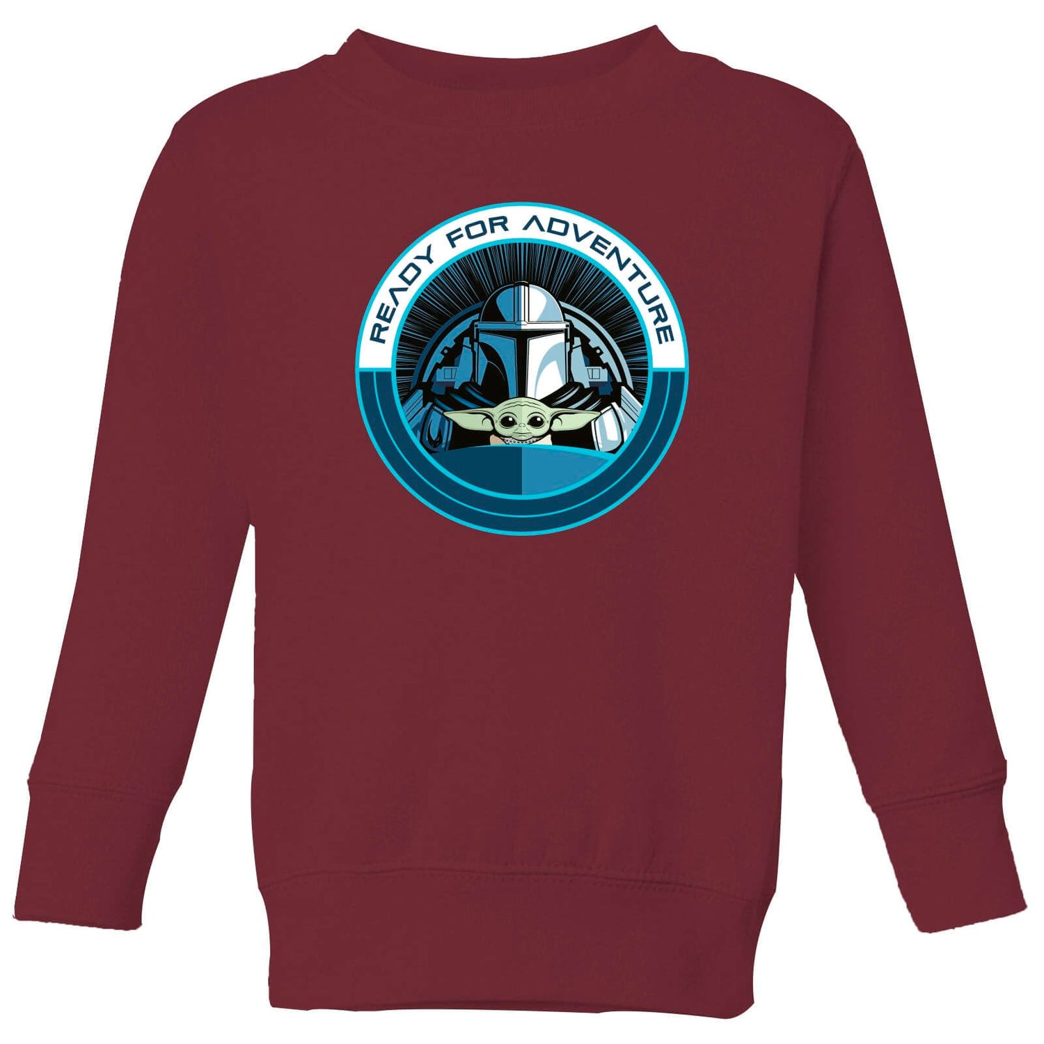 Star Wars The Mandalorian Ready For Adventure Kids' Sweatshirt - Burgundy