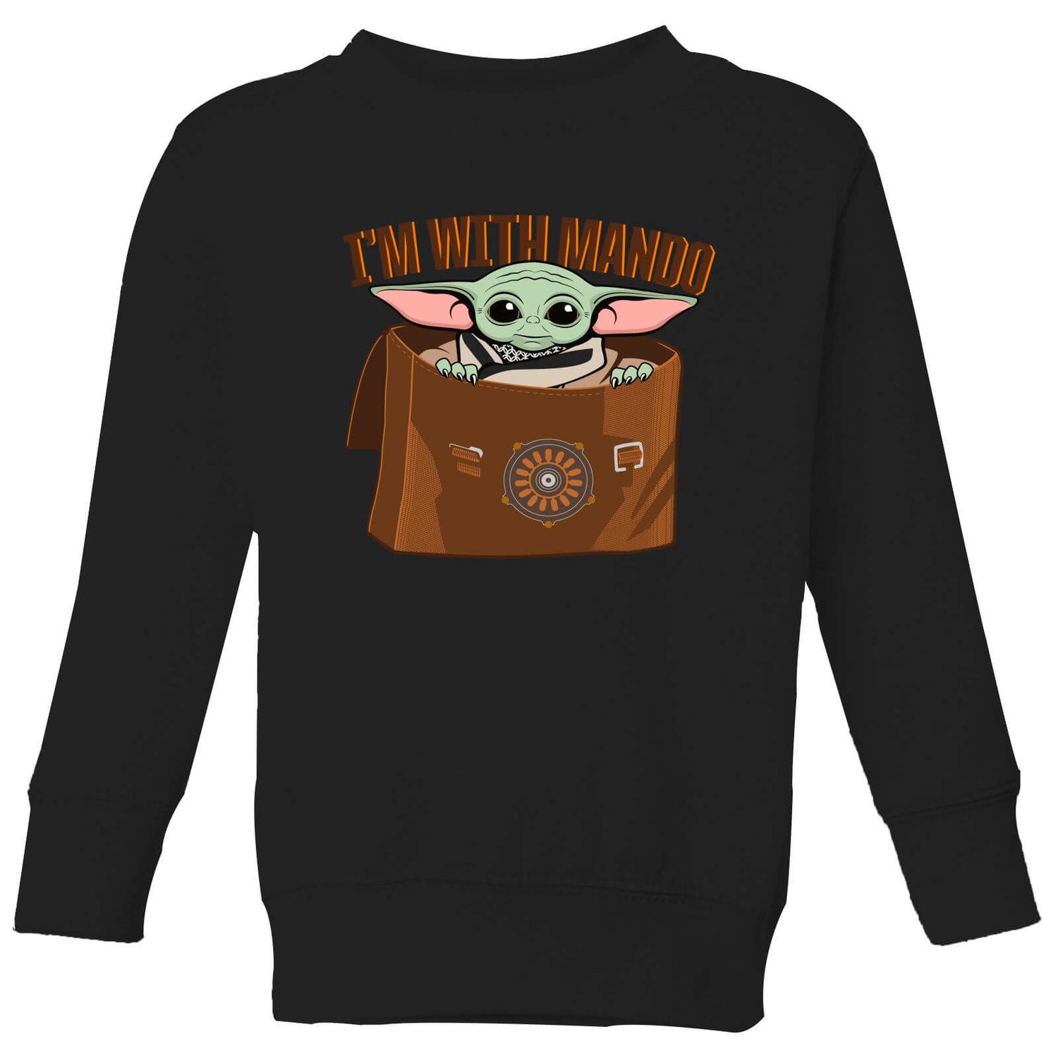 Star Wars The Mandalorian I'm With Mando Kids' Sweatshirt - Black 
