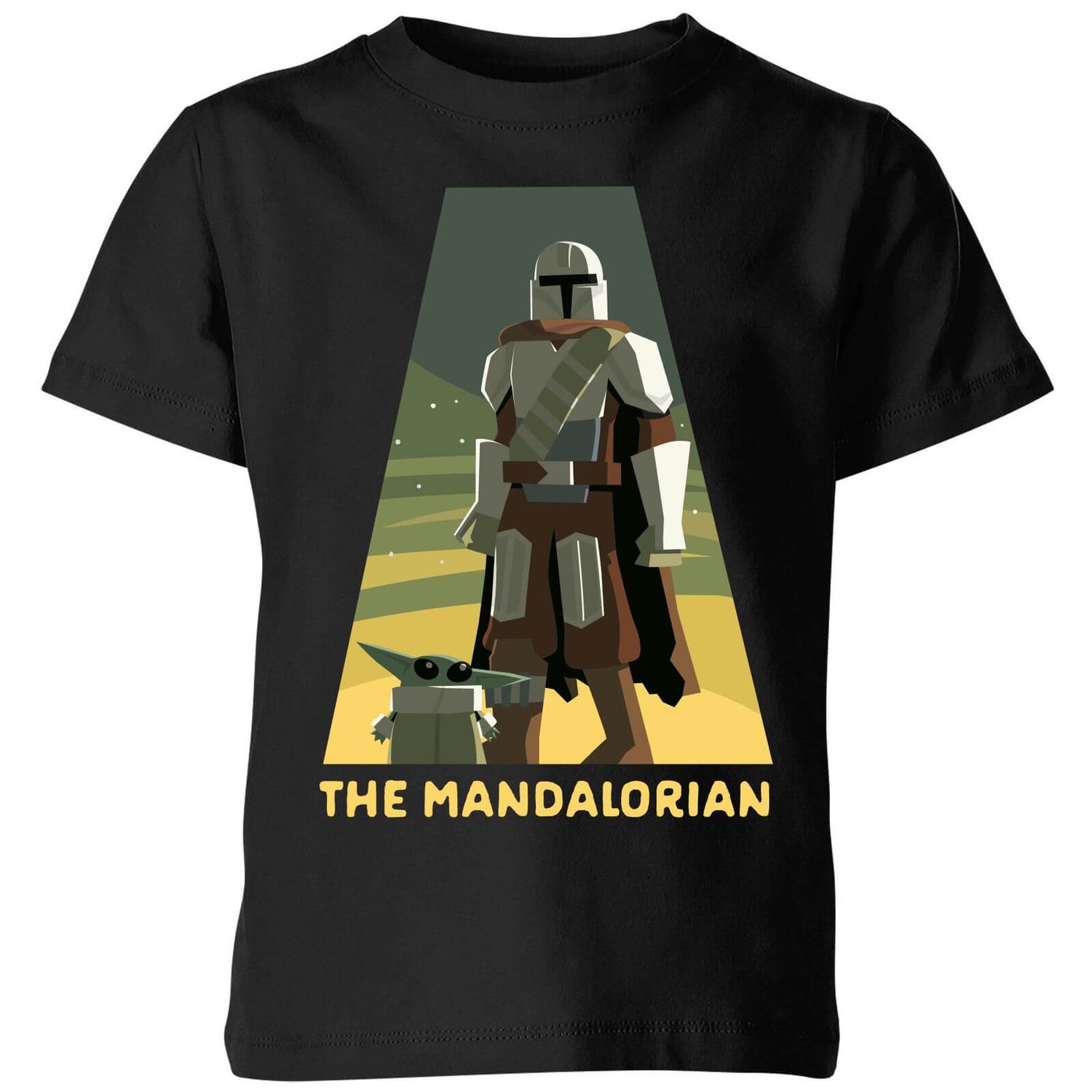 Star Wars The Mandalorian Artistic Pose Kids' T-Shirt - Black