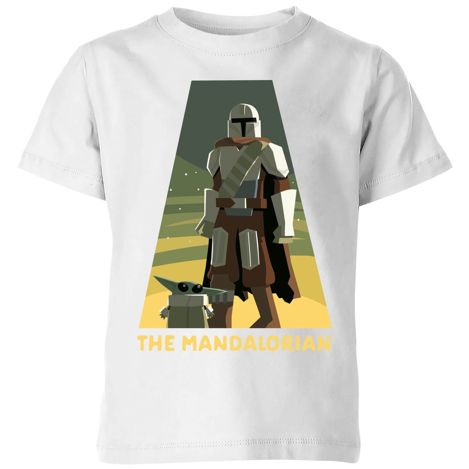 Star Wars The Mandalorian Artistic Pose Kids' T-Shirt - White