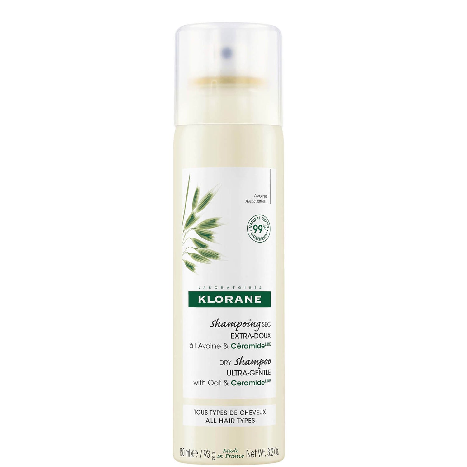 KLORANE Extra-Gentle Dry Shampoo for All Hair Types with Oat and Ceramide LIKE 150ml