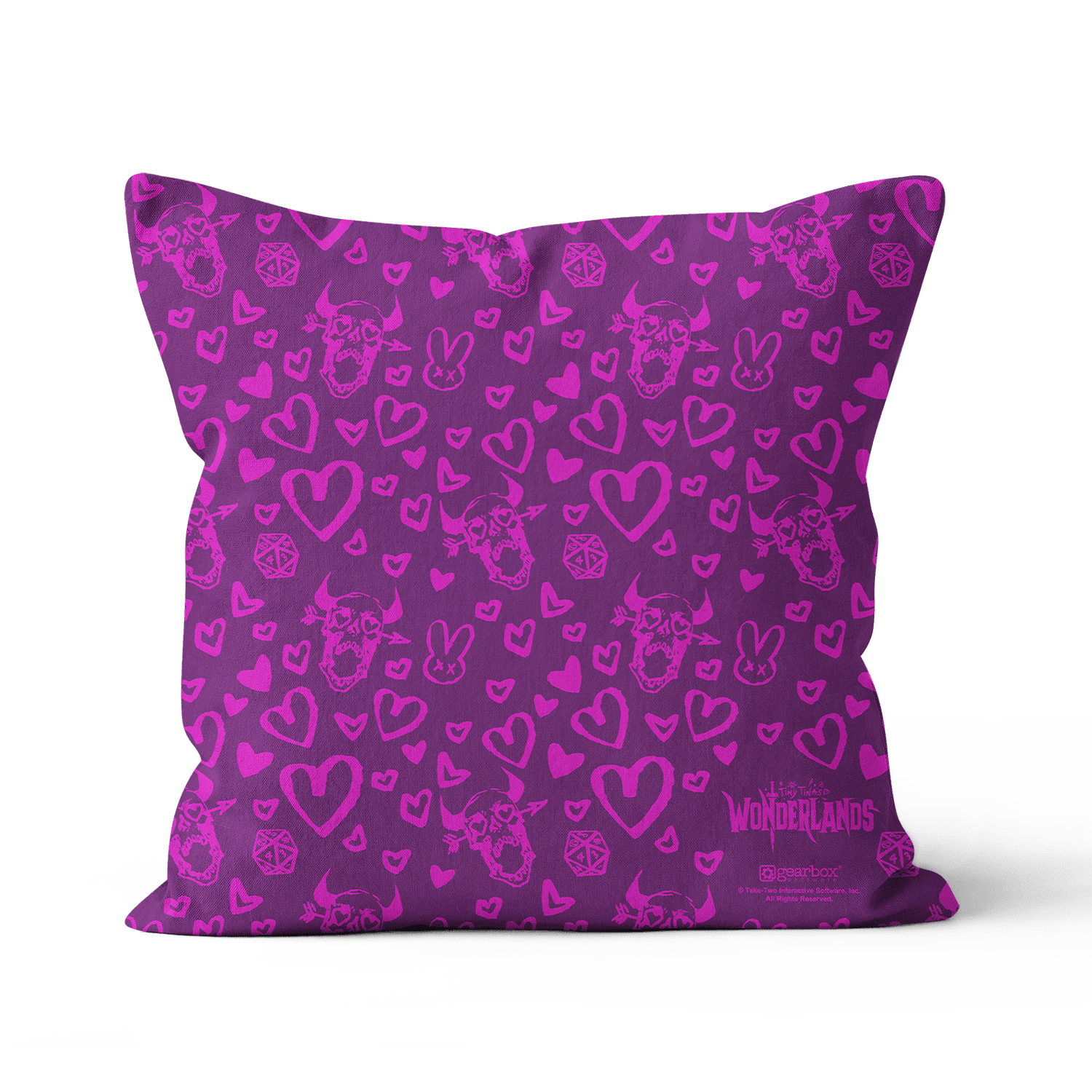Tiny Tinas Wonderlands Valentines Square Cushion