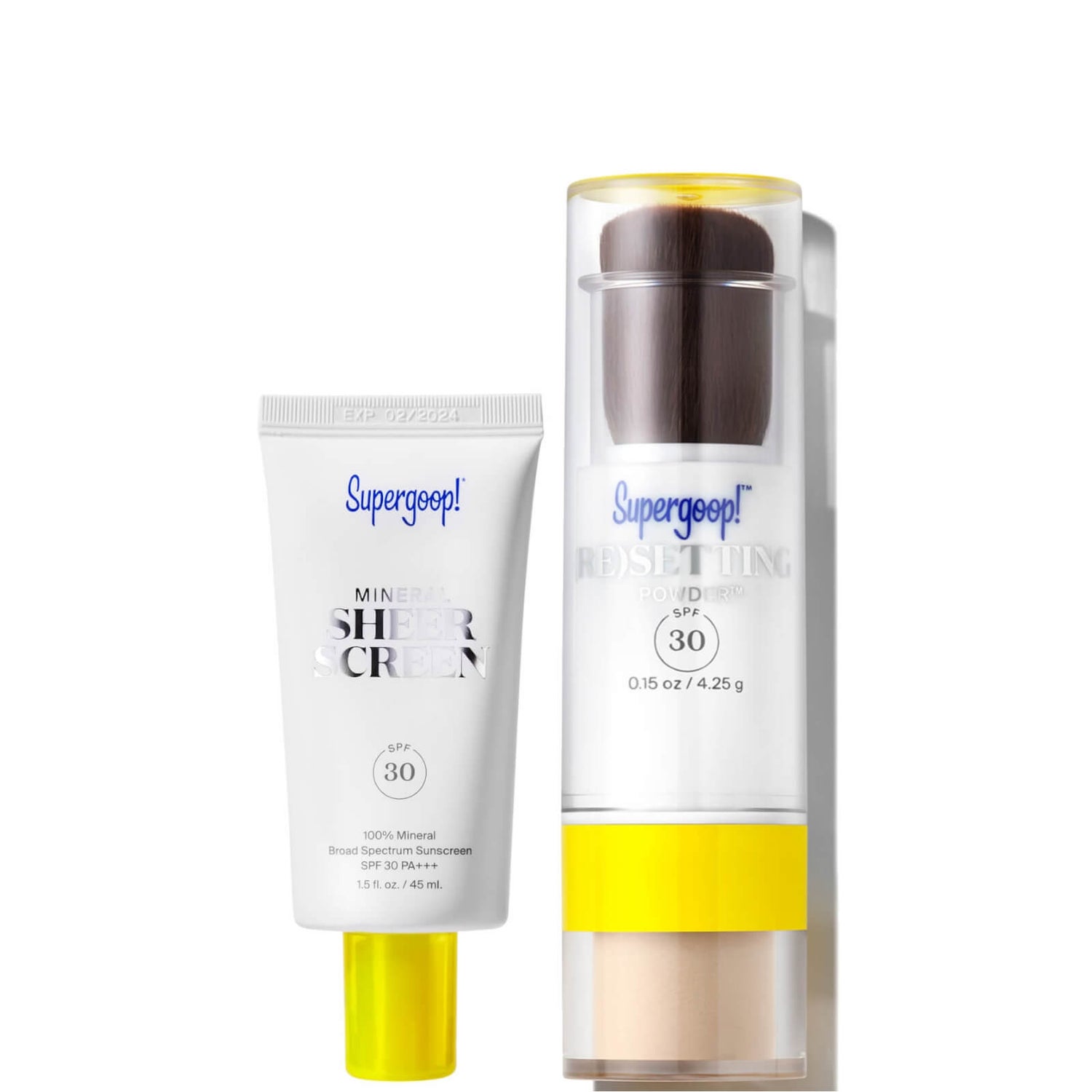 Supergoop! Sheerscreen + (RE)Setting Powder : Mineral SPF Lover Duo (Worth £62.00)