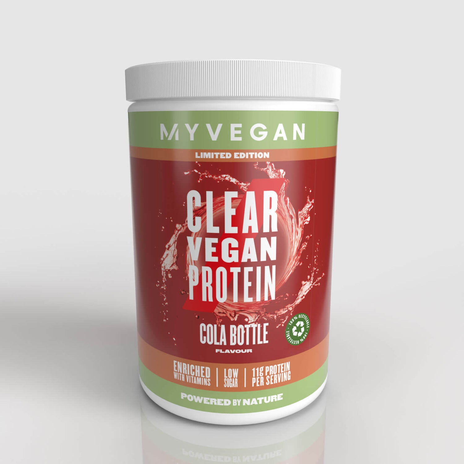 Bistre veganske beljakovine Clear Vegan Protein – okus gumijastih kola bonbonov
