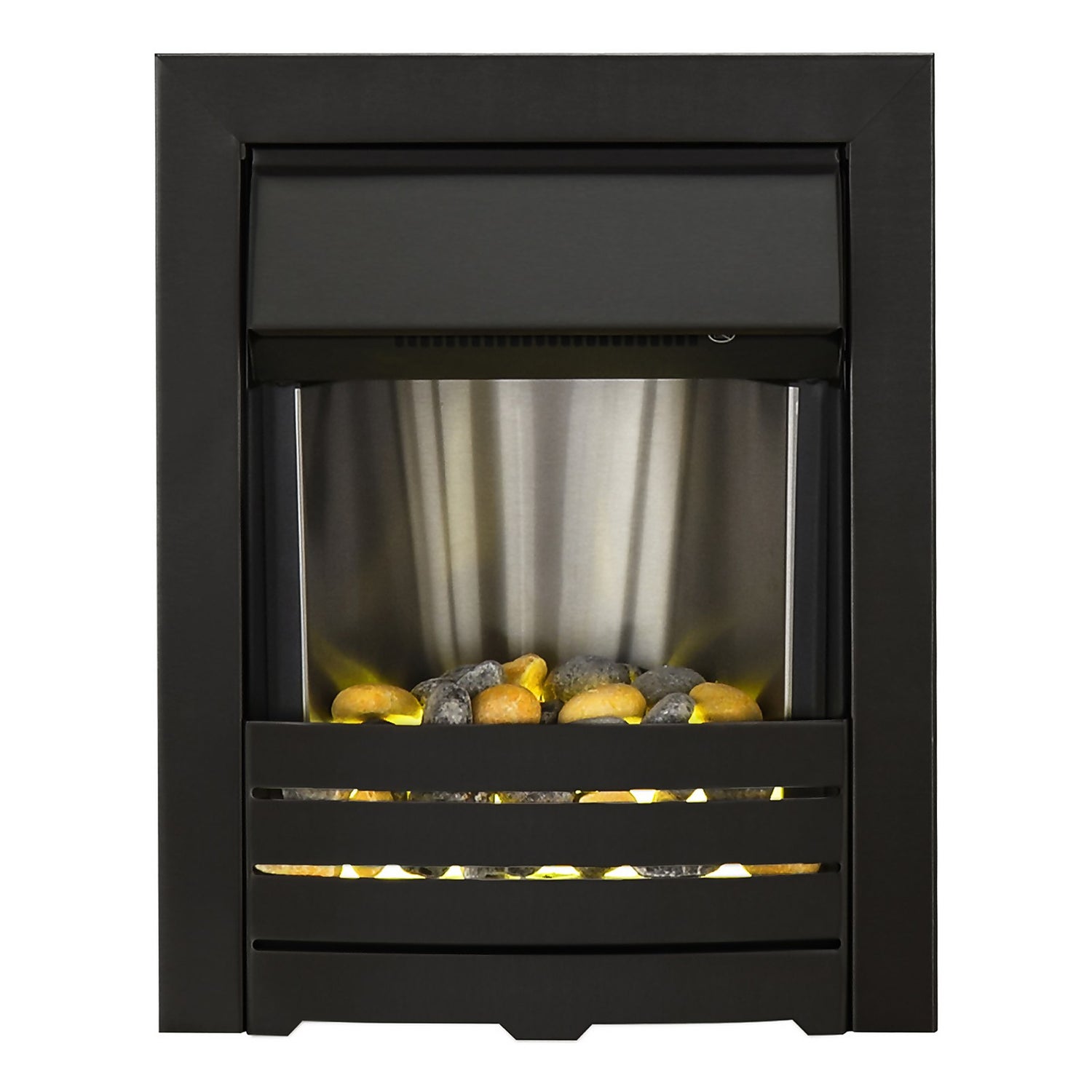 Adam Helios 2000W Electric Fire with Inset Fitting - Black | Homebase