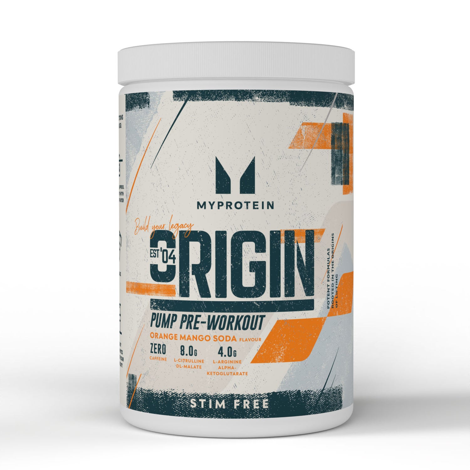 Origin Pre-Workout Stim-Free - 30servings - Orange Mango Soda
