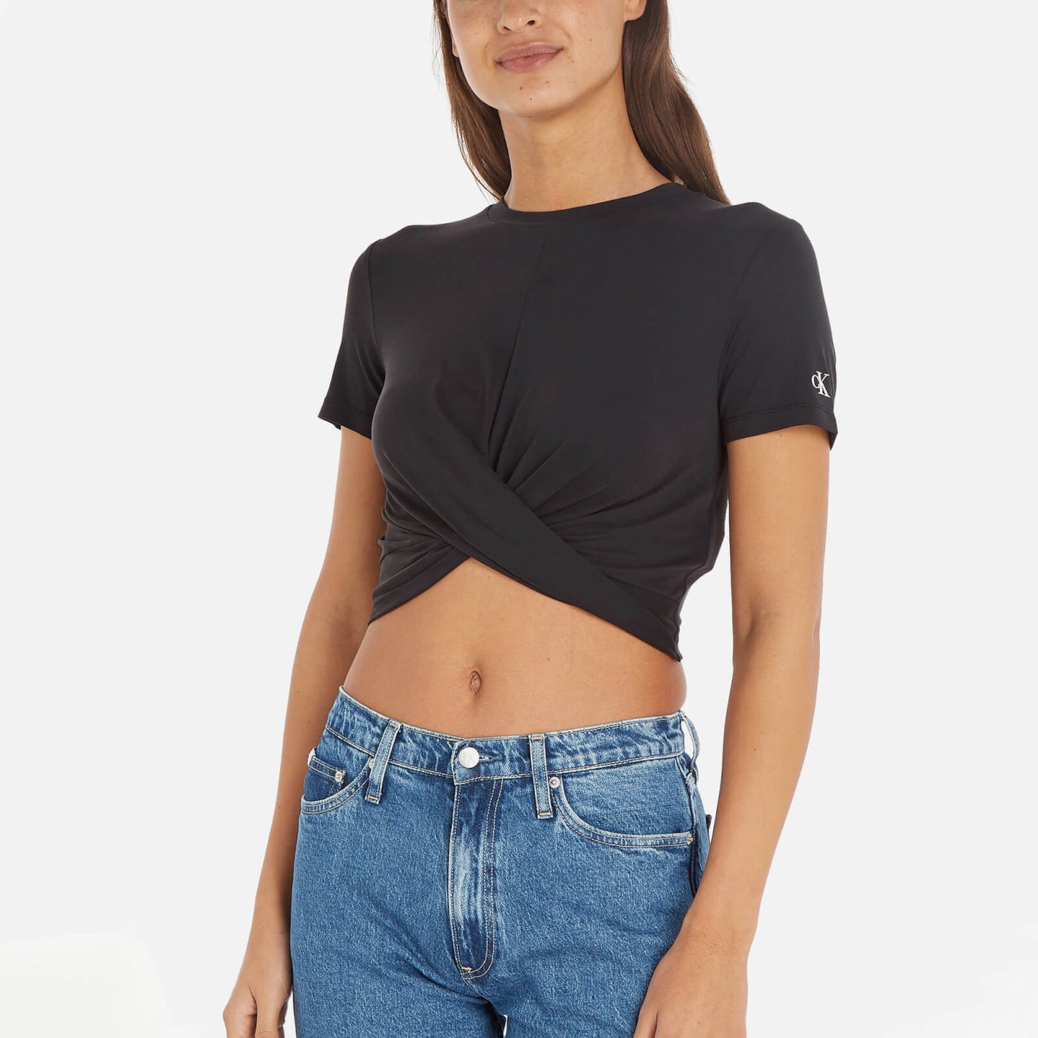 Calvin Klein Jeans Model-Blend Twisted Cropped Top - M