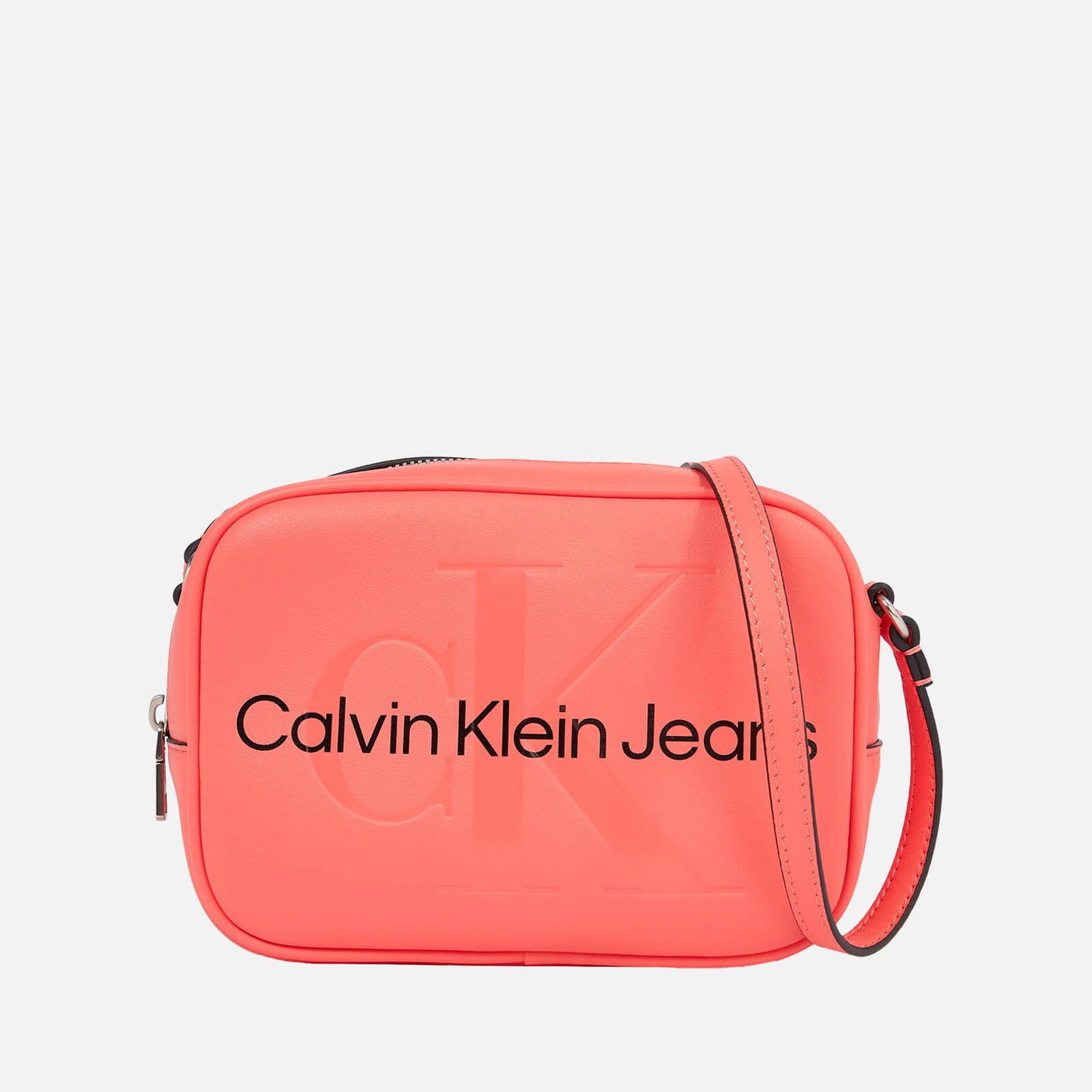 Calvin Klein Jeans Faux Leather Sculpted Monogram Camera Bag