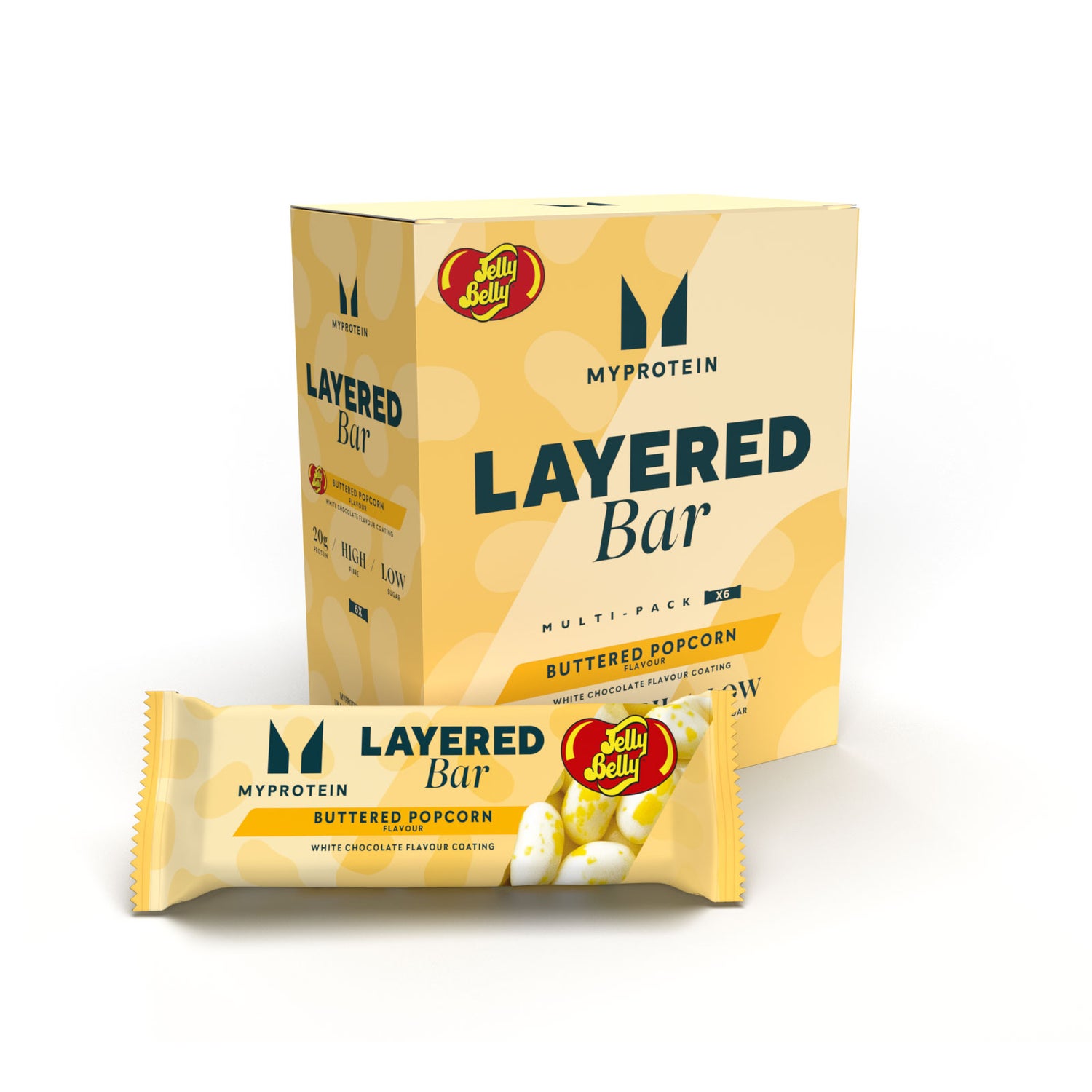 Layered Protein Bar - 6 x 60g - Buttered Popcorn