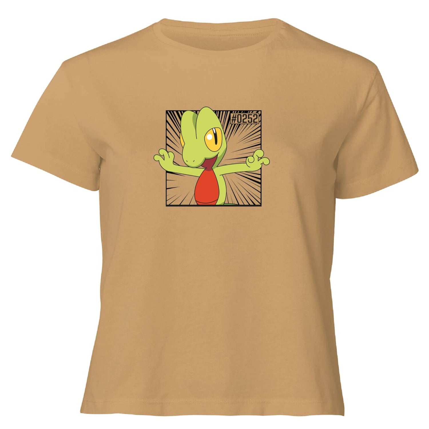 Pokemon Treecko Women's Cropped T-Shirt - Tan