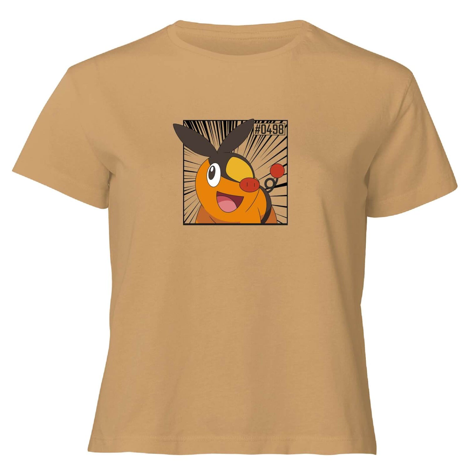 Pokemon Tepig Women's Cropped T-Shirt - Tan
