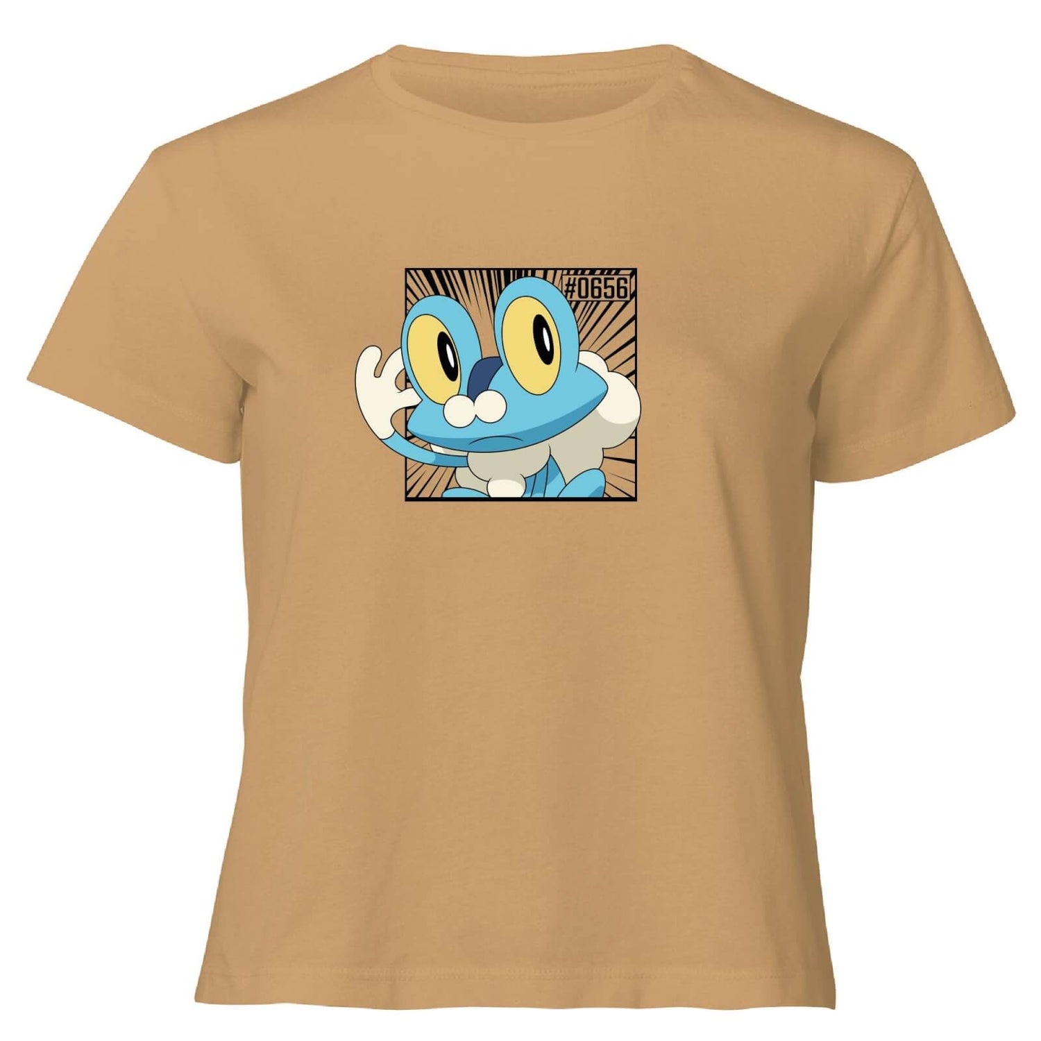 Pokemon Froakie Women's Cropped T-Shirt - Tan