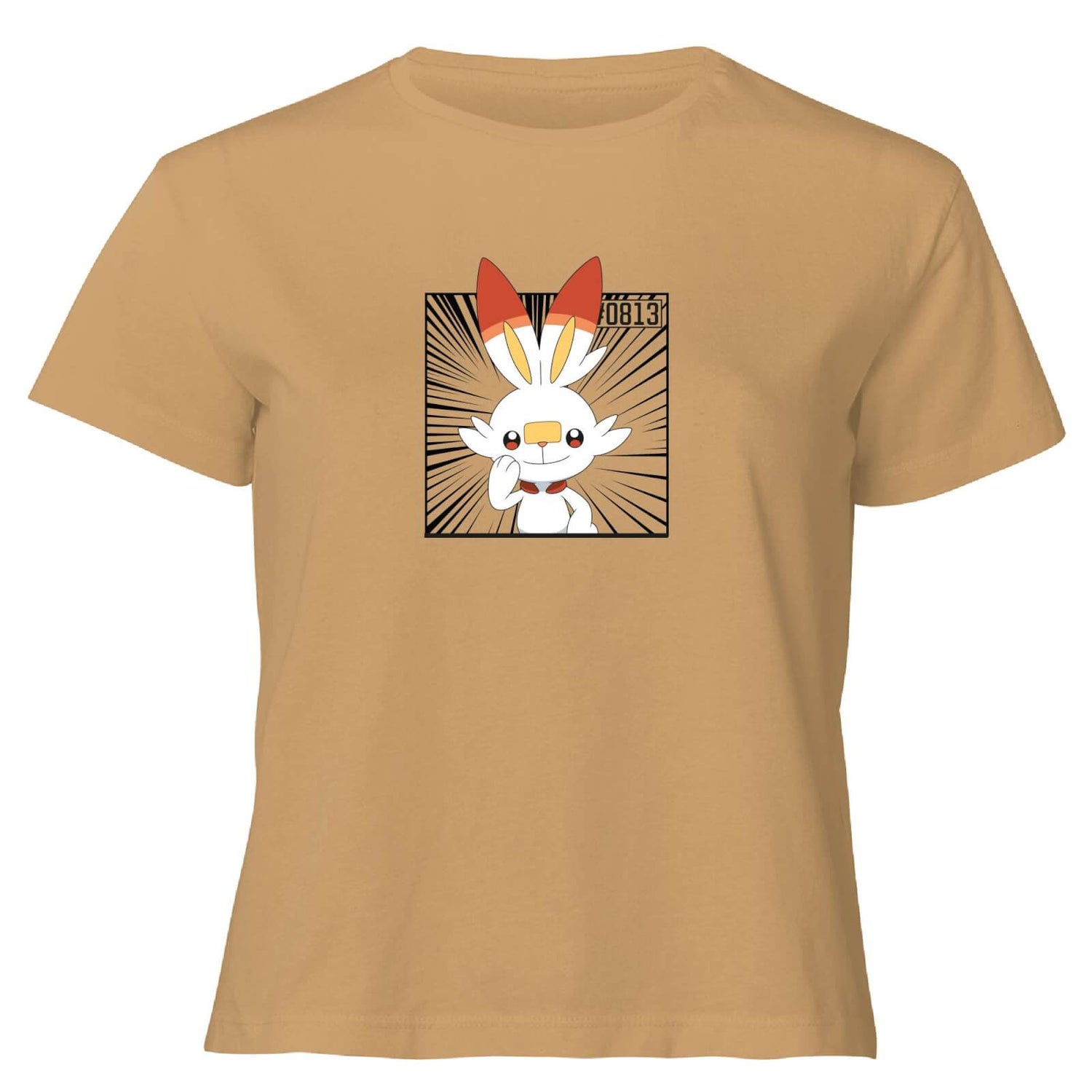 Pokemon Scorbunny Women's Cropped T-Shirt - Tan
