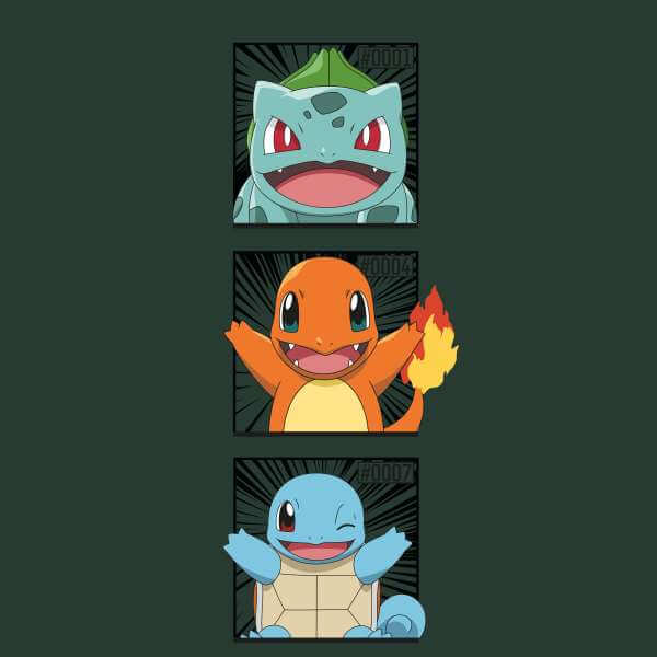 Pokemon Generation 1 Starters Hoodie - Green