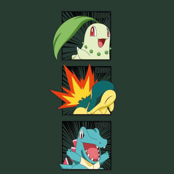 Pokemon Generation 2 Starters Hoodie - Green