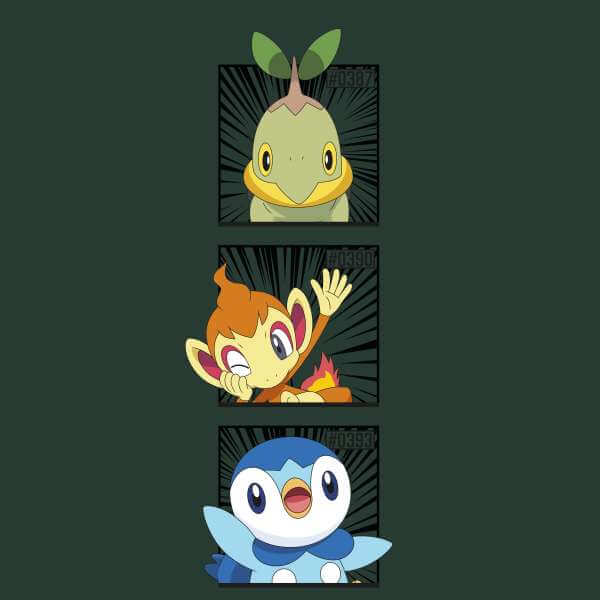 Pokemon Generation 4 Starters Hoodie - Green