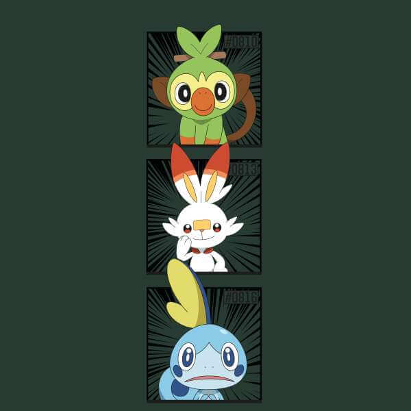Pokemon Generation 8 Starters Hoodie - Green