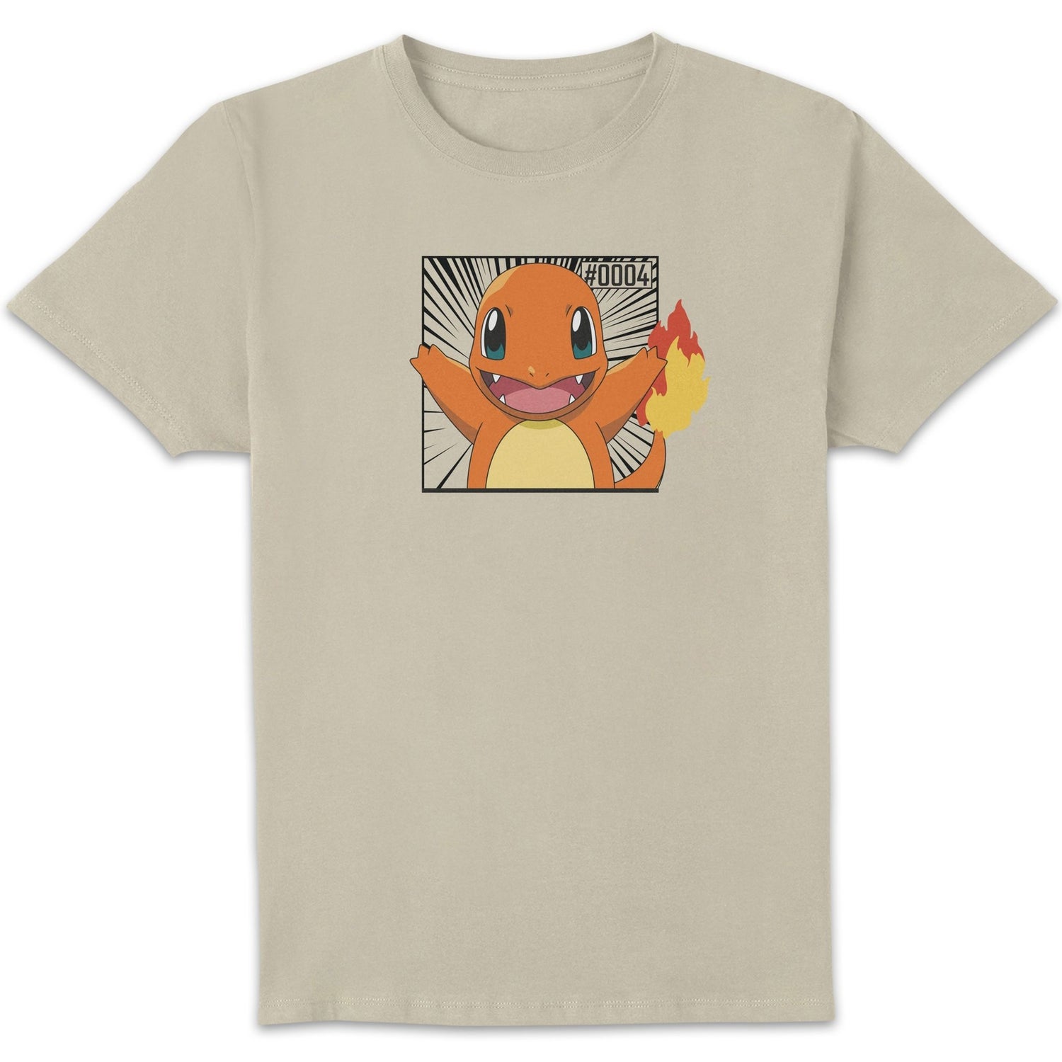 Pokémon Pokédex Charmander #0004 Men's T-Shirt - Cream