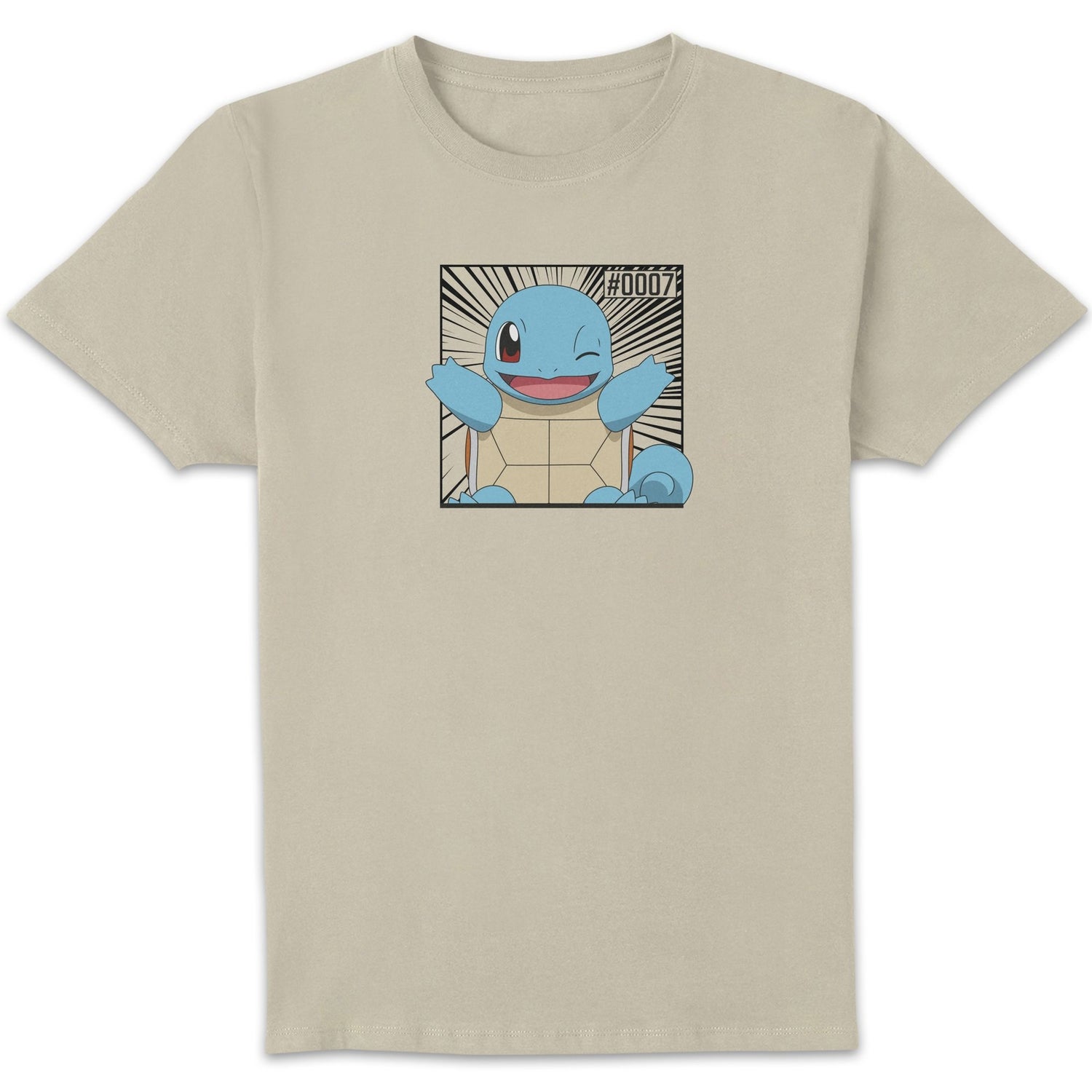 Pokémon Pokédex Squirtle #0007 Men's T-Shirt - Cream