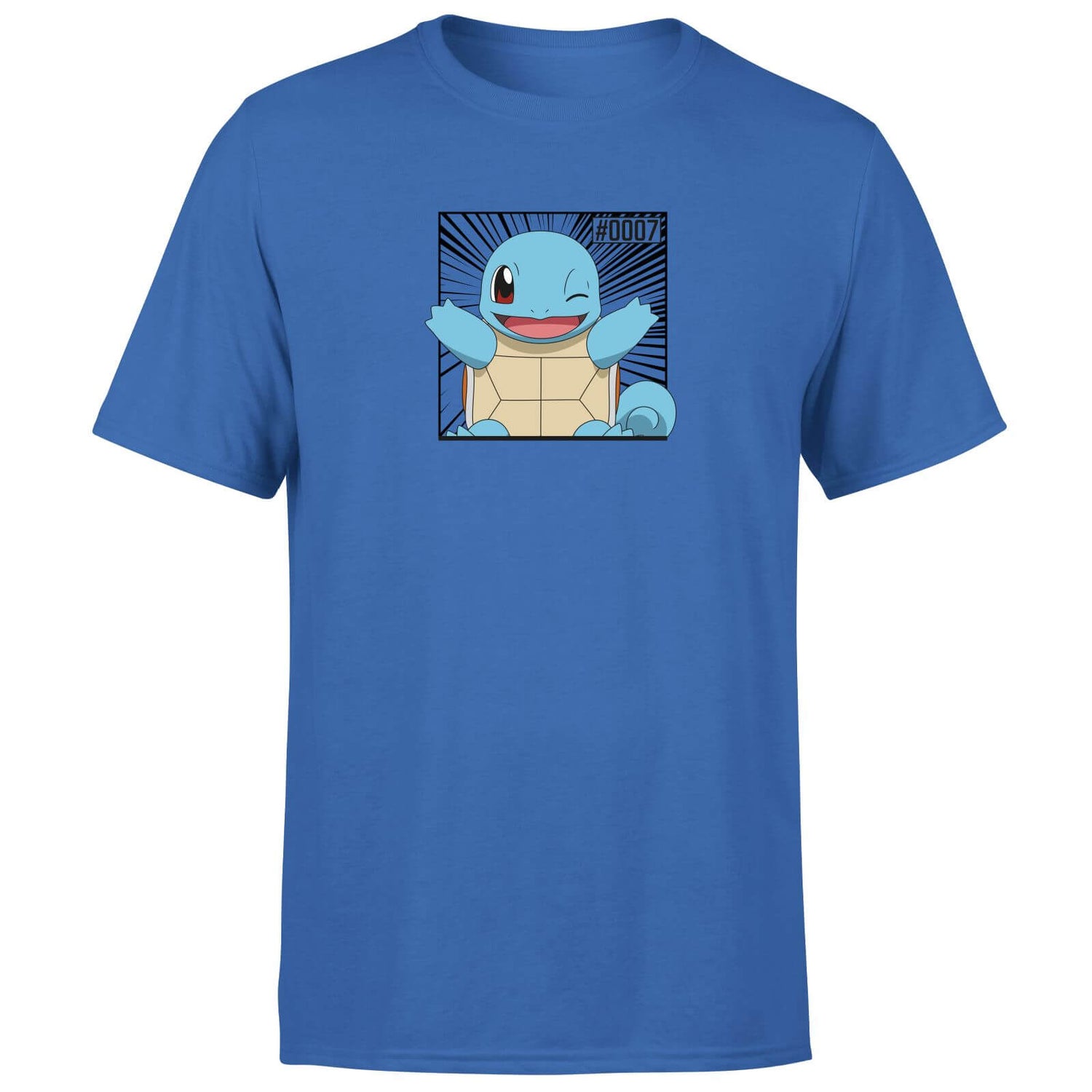 Pokémon Pokédex Squirtle #0007 Camiseta Hombre - Azul