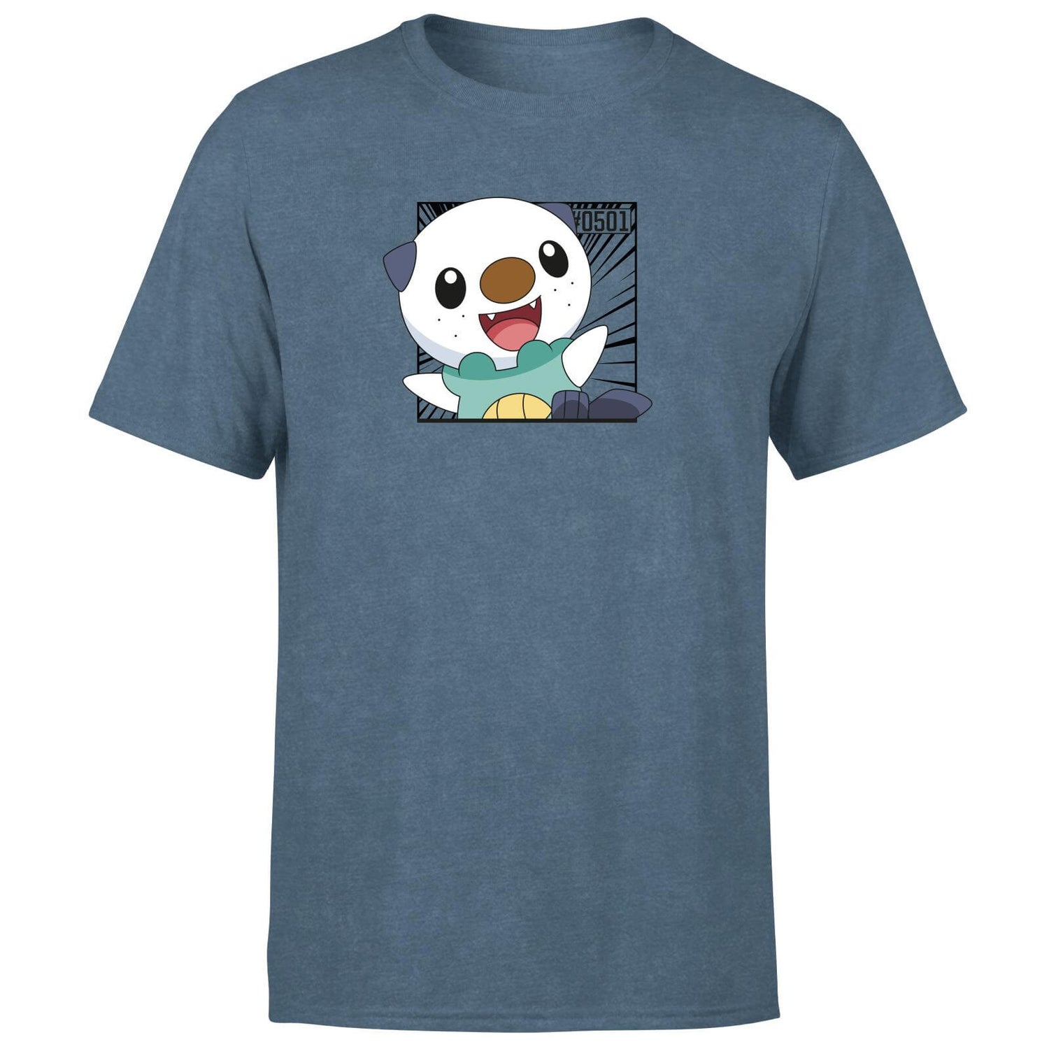 Pokemon Oshawott Men's T-Shirt - Navy Acid Wash
