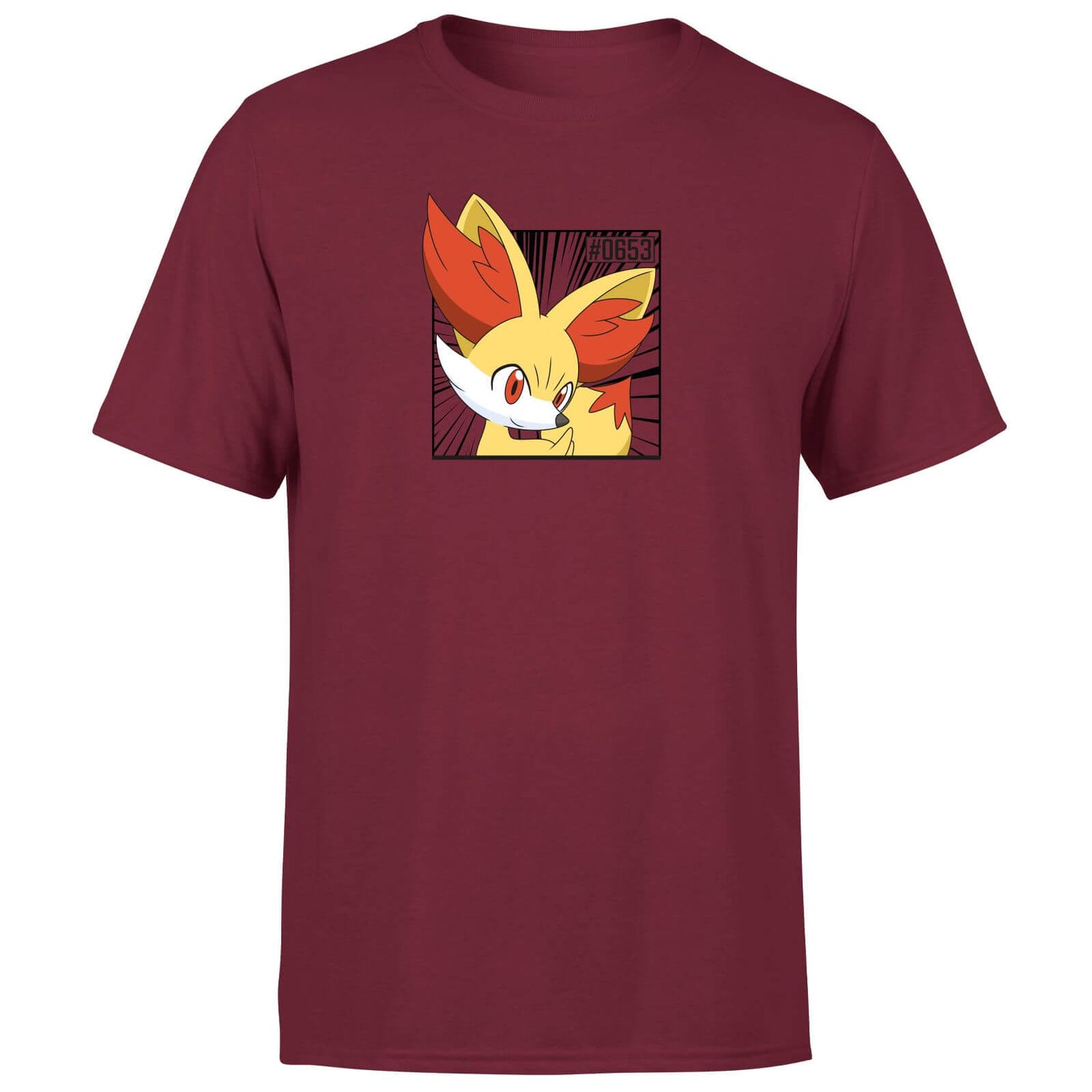 Pokemon Fennekin Men's T-Shirt - Burgundy