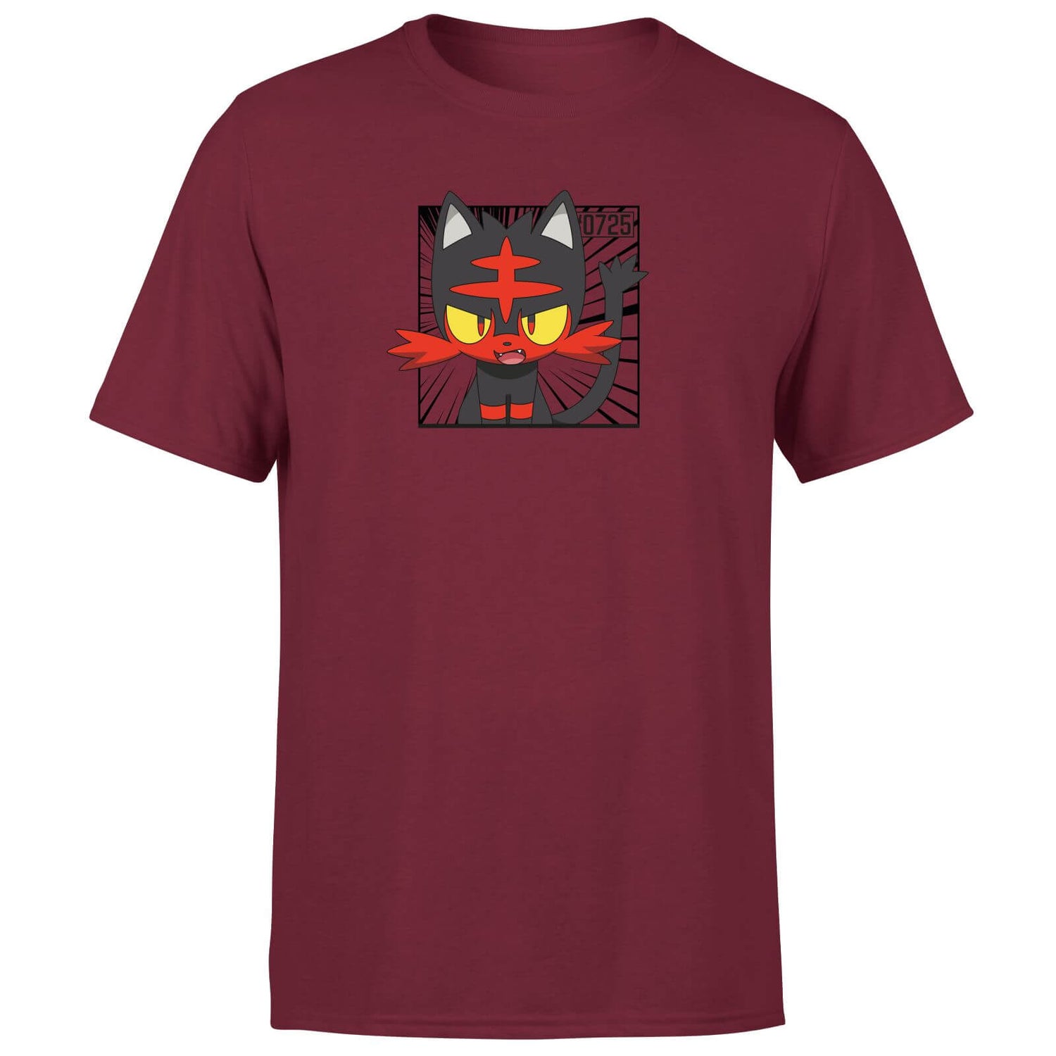 Pokemon Litten Men's T-Shirt - Burgundy