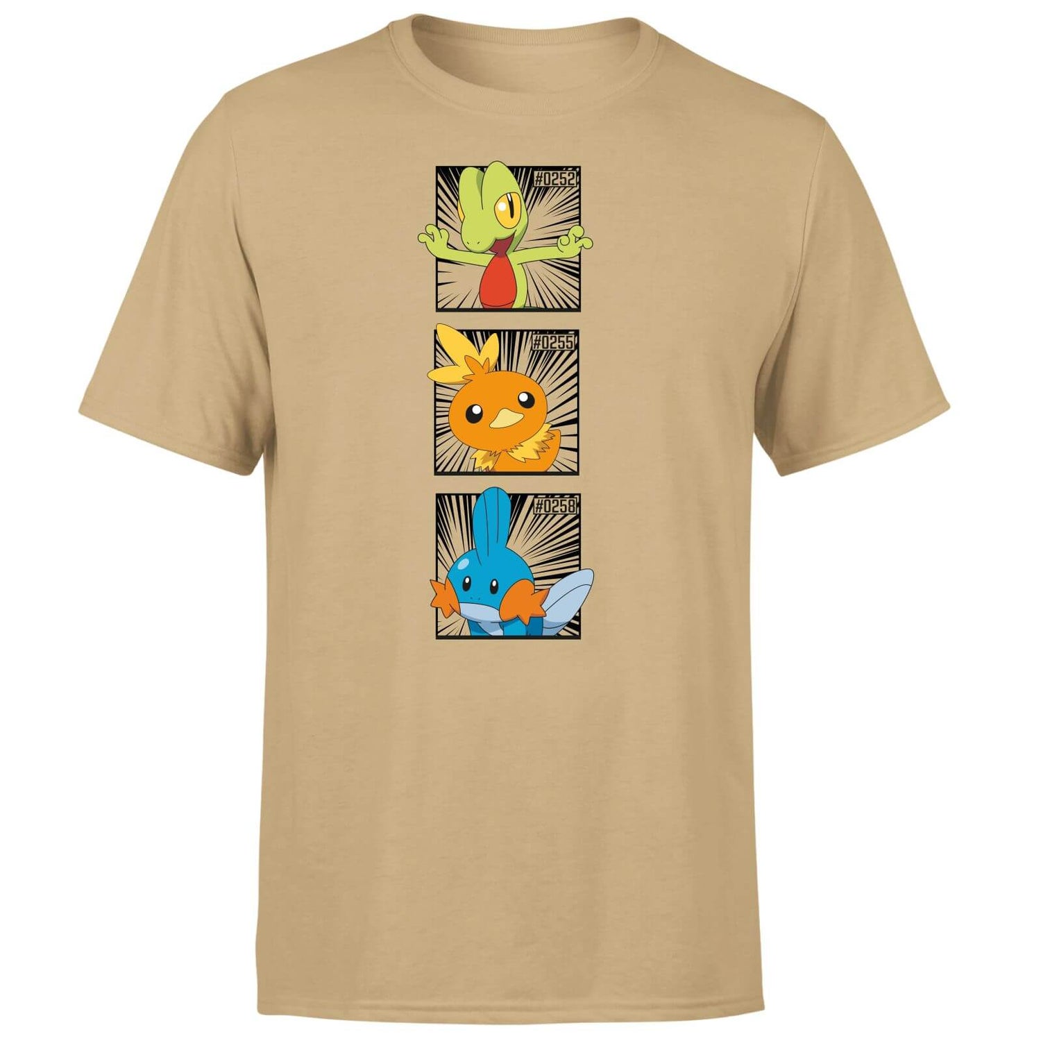 Pokemon Generation 3 Starters Men's T-Shirt - Tan