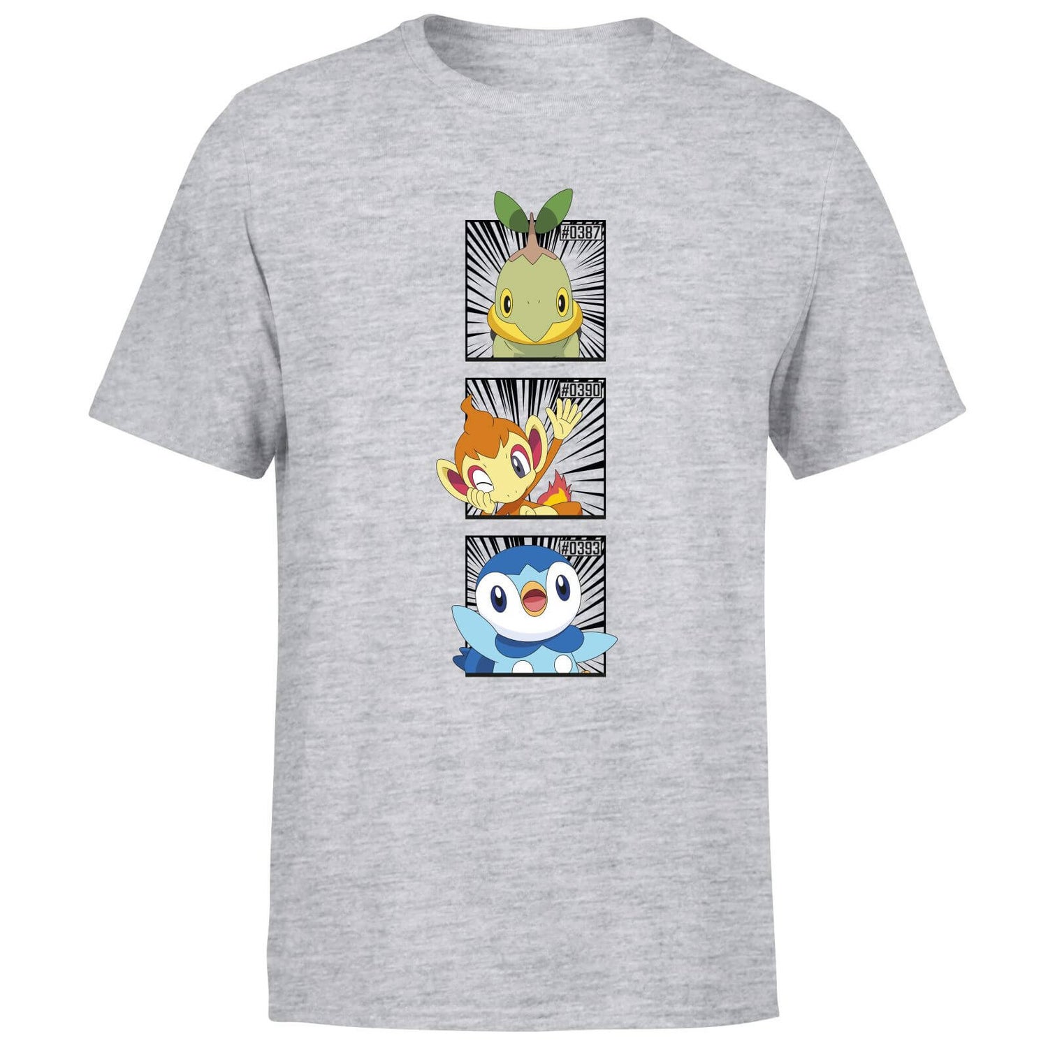 Pokemon Generation 4 Starters Men's T-Shirt - Grey