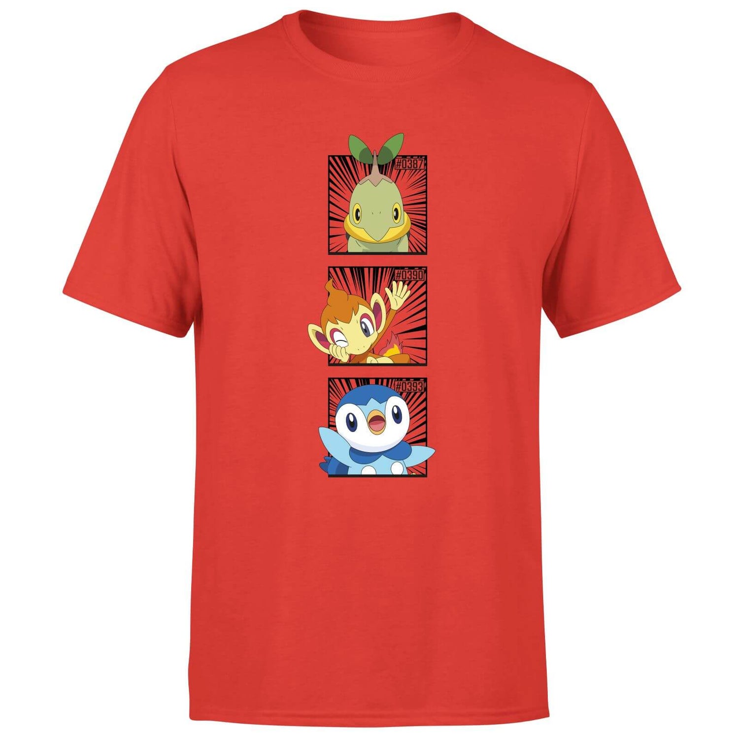 Pokemon Generation 4 Starters Men's T-Shirt - Red