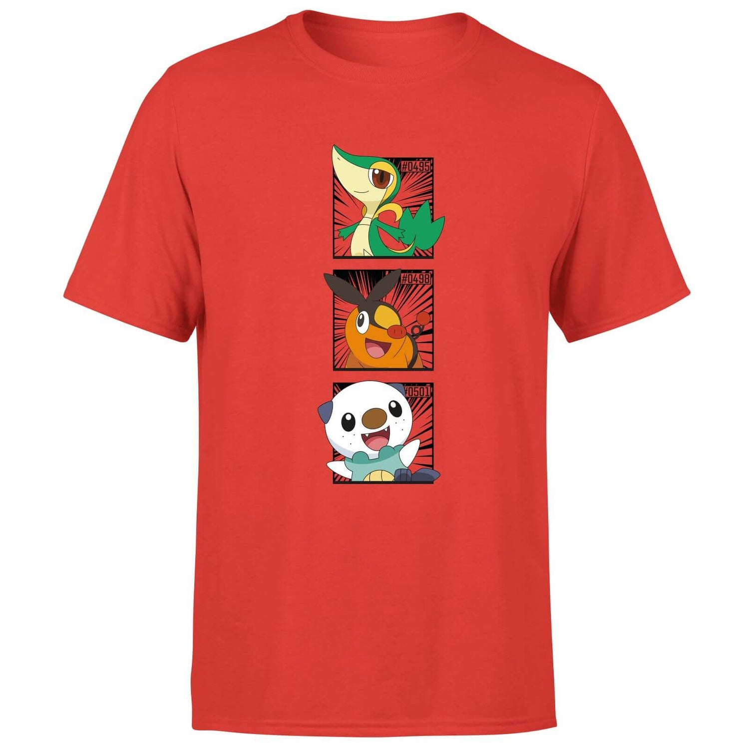 Pokemon Generation 5 Starters Men's T-Shirt - Red