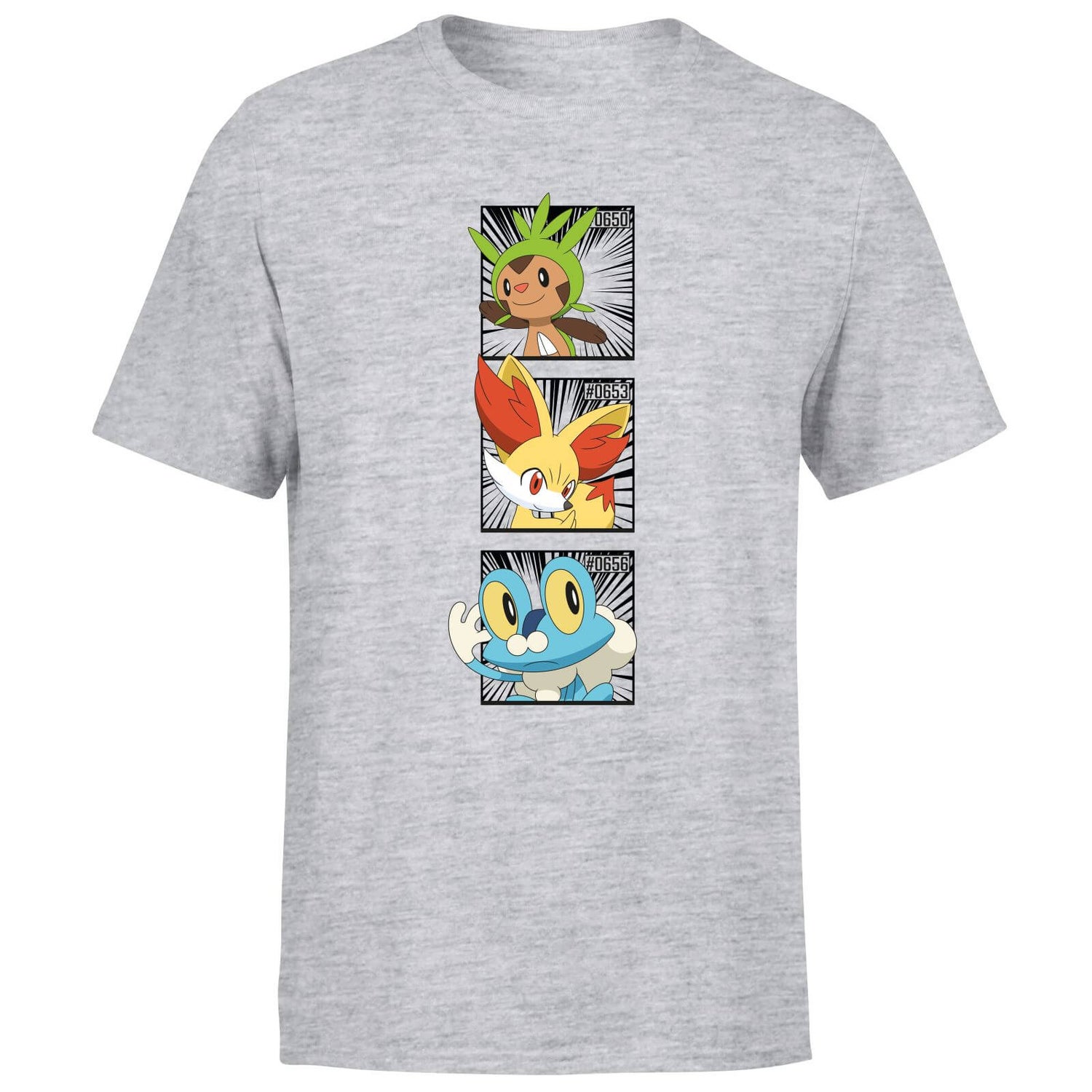 Pokemon Generation 6 Starters Men's T-Shirt - Grey