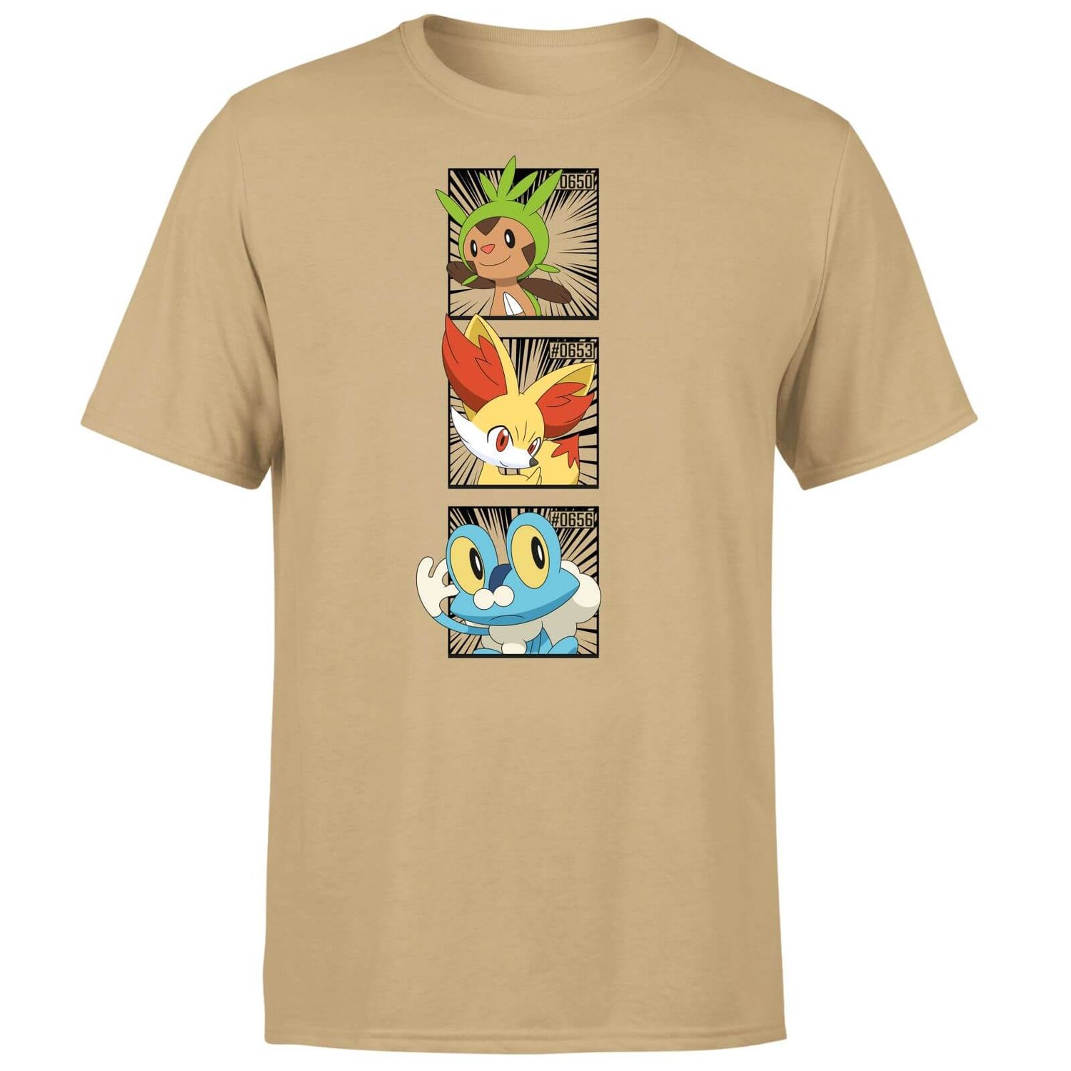 Pokemon Generation 6 Starters Men's T-Shirt - Tan
