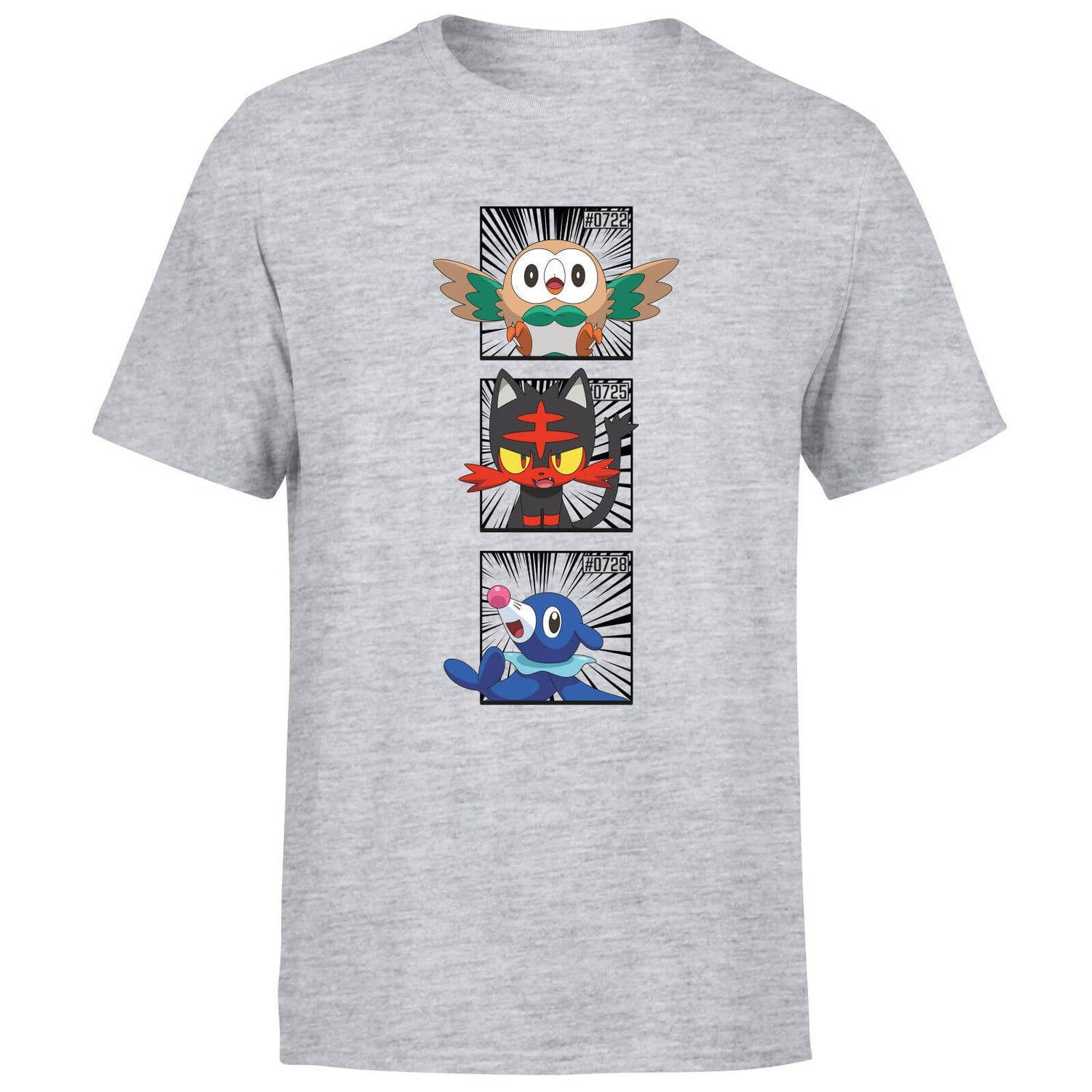Pokemon Generation 7 Starters Men's T-Shirt - Grey