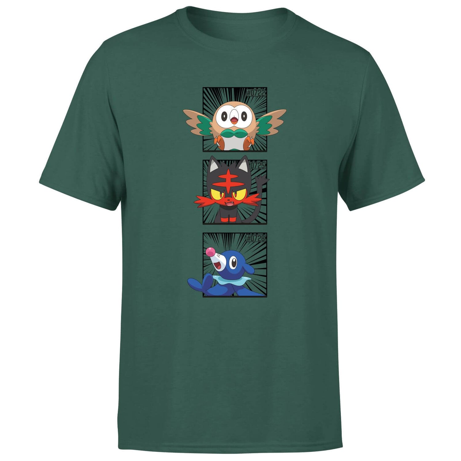 Pokemon Generation 7 Starters Men's T-Shirt - Green