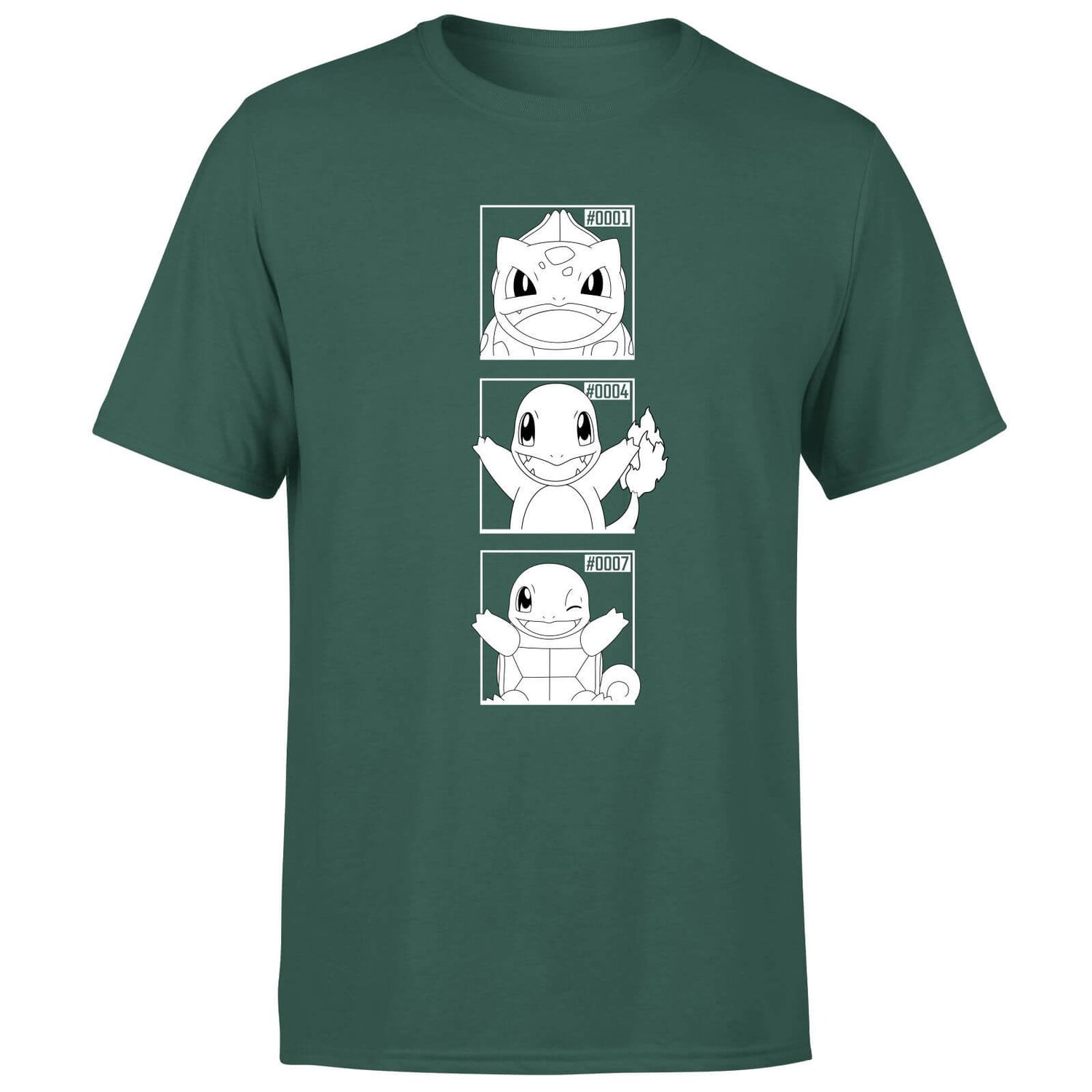 Pokemon Generation 1 Monochrome Starters Men's T-Shirt - Green