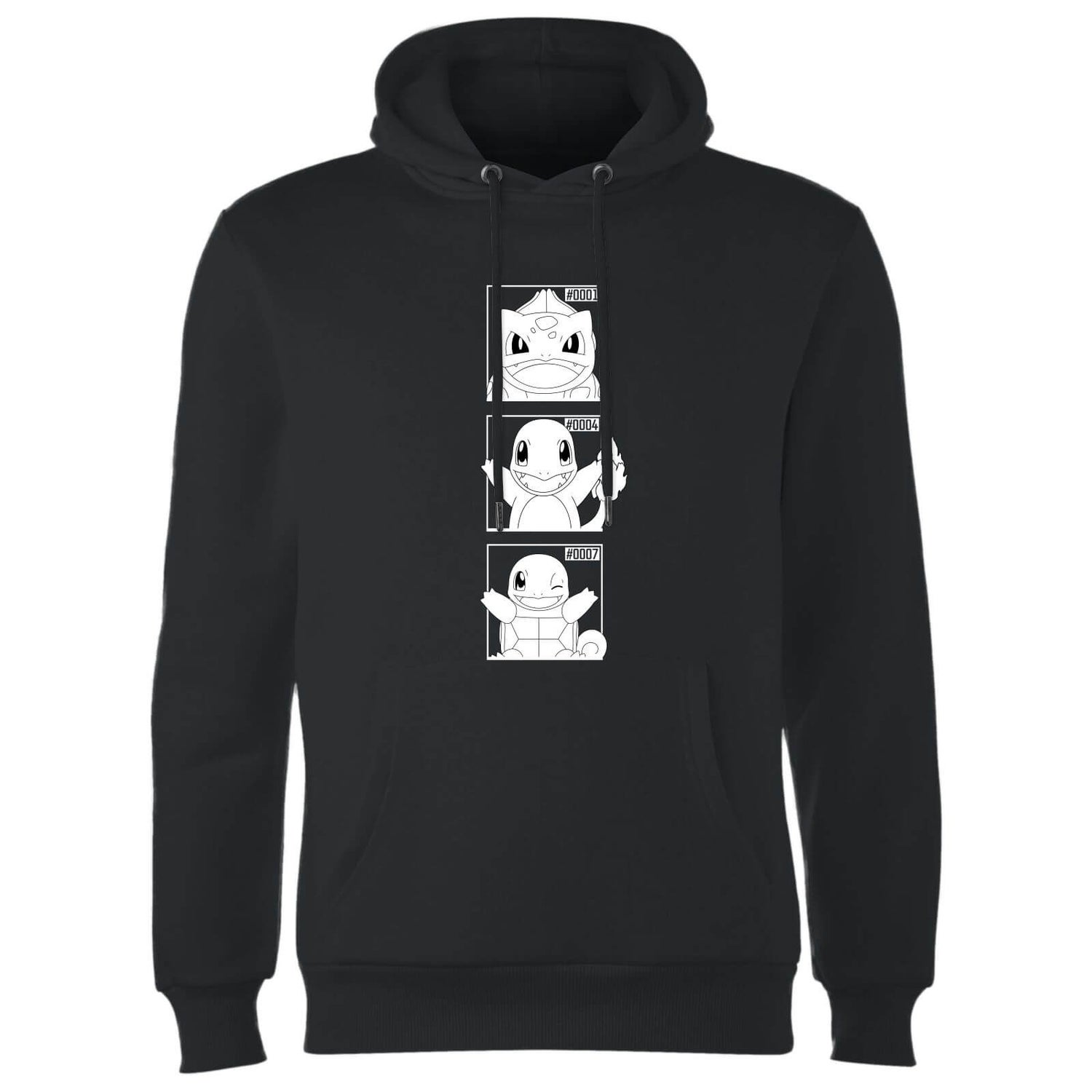 Pokemon Generation 1 Monochrome Starters Hoodie - Black