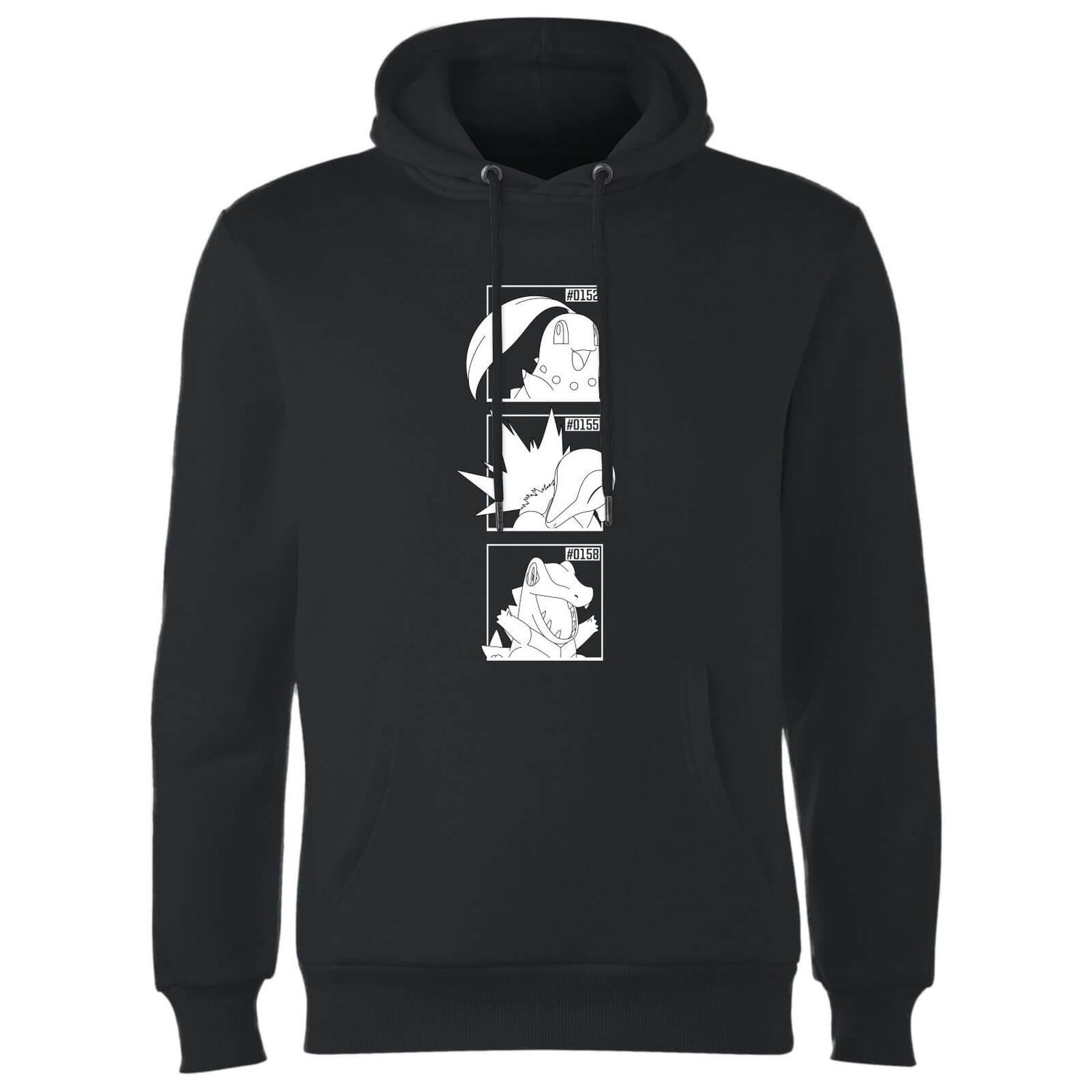Pokemon Generation 2 Monochrome Starters Hoodie - Black