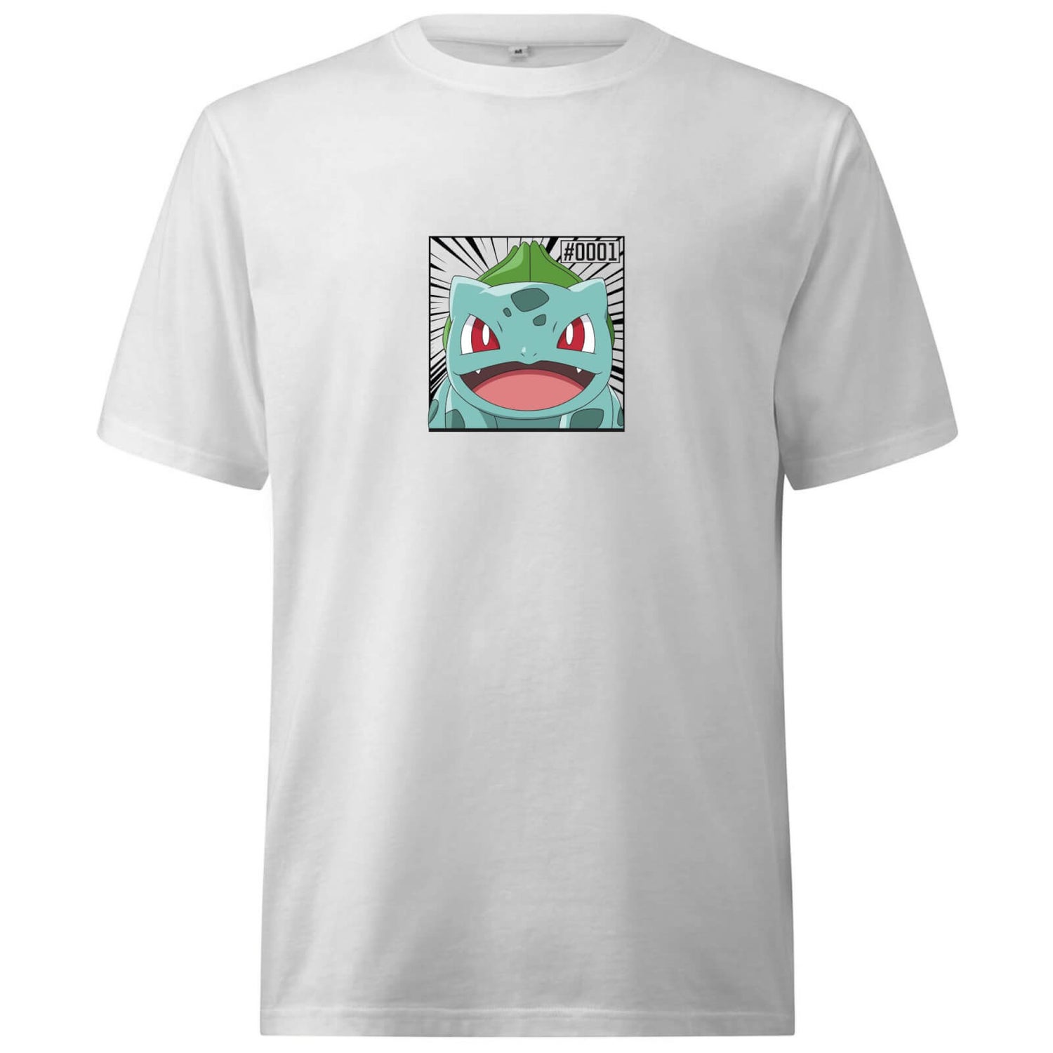 Pokémon Pokédex Bulbasaur #0001 Oversized Heavyweight T-Shirt - White