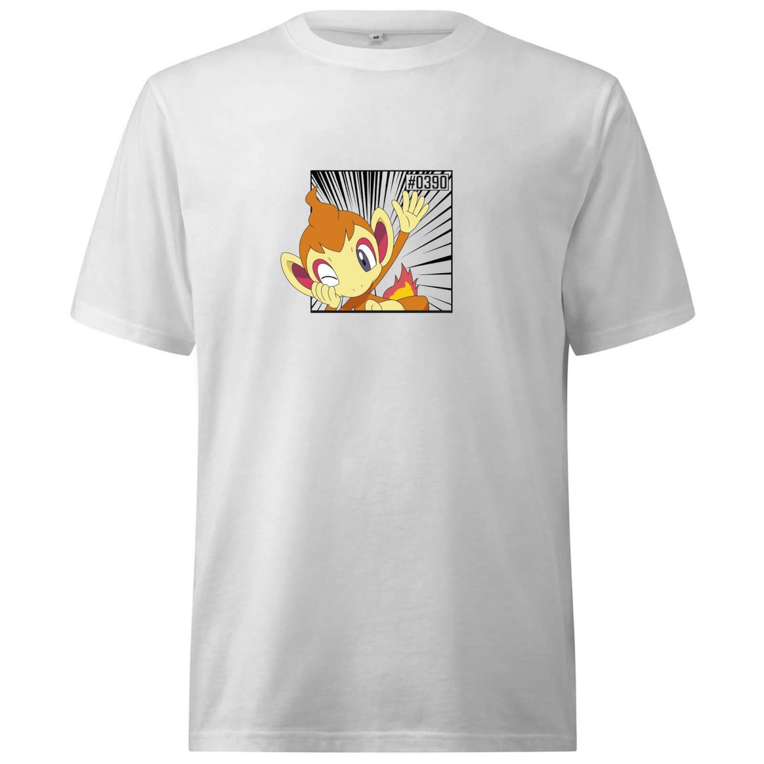 Pokemon Chimchar Oversized Heavyweight T-Shirt - White