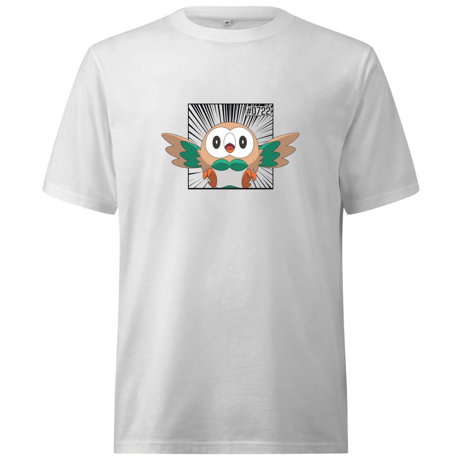 Pokemon Rowlet Oversized Heavyweight T-Shirt - White