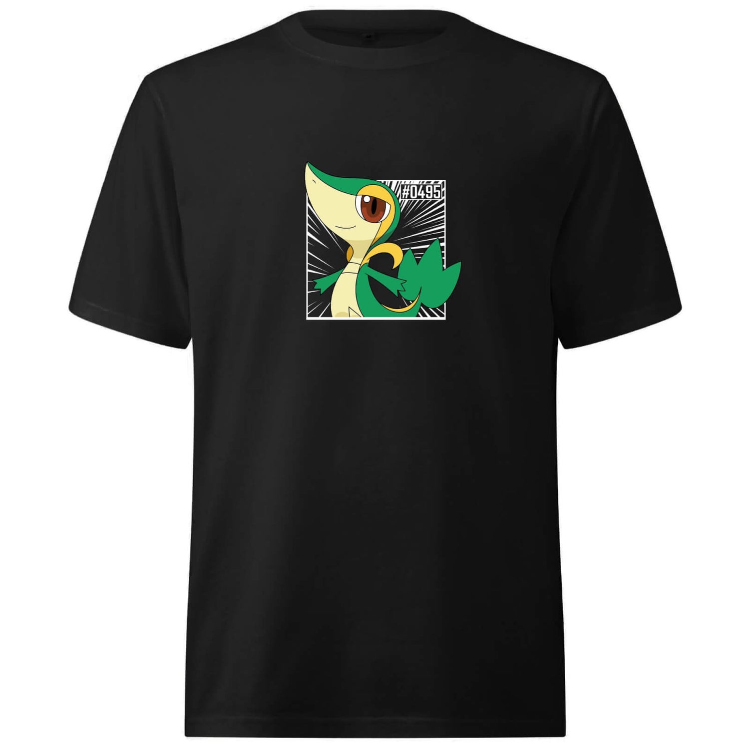 Pokemon Snivy Oversized Heavyweight T-Shirt - Black